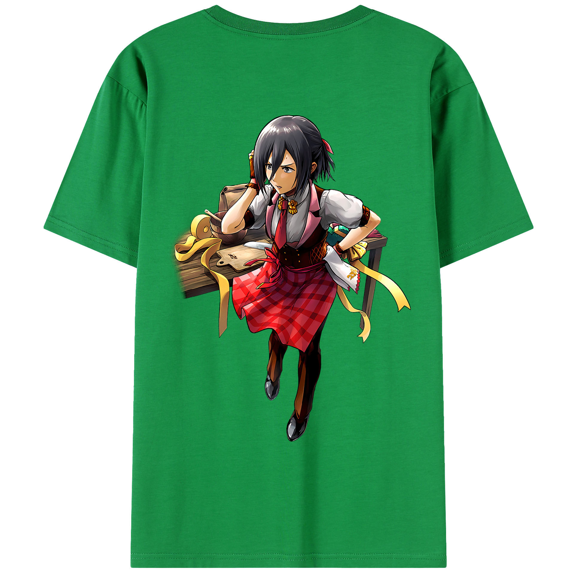 （画像用） 進撃の巨人 ミカサ·アッカーマン Attack on Titan Mikasa Ackerman レディース半袖Tシャツ(バックプリント)