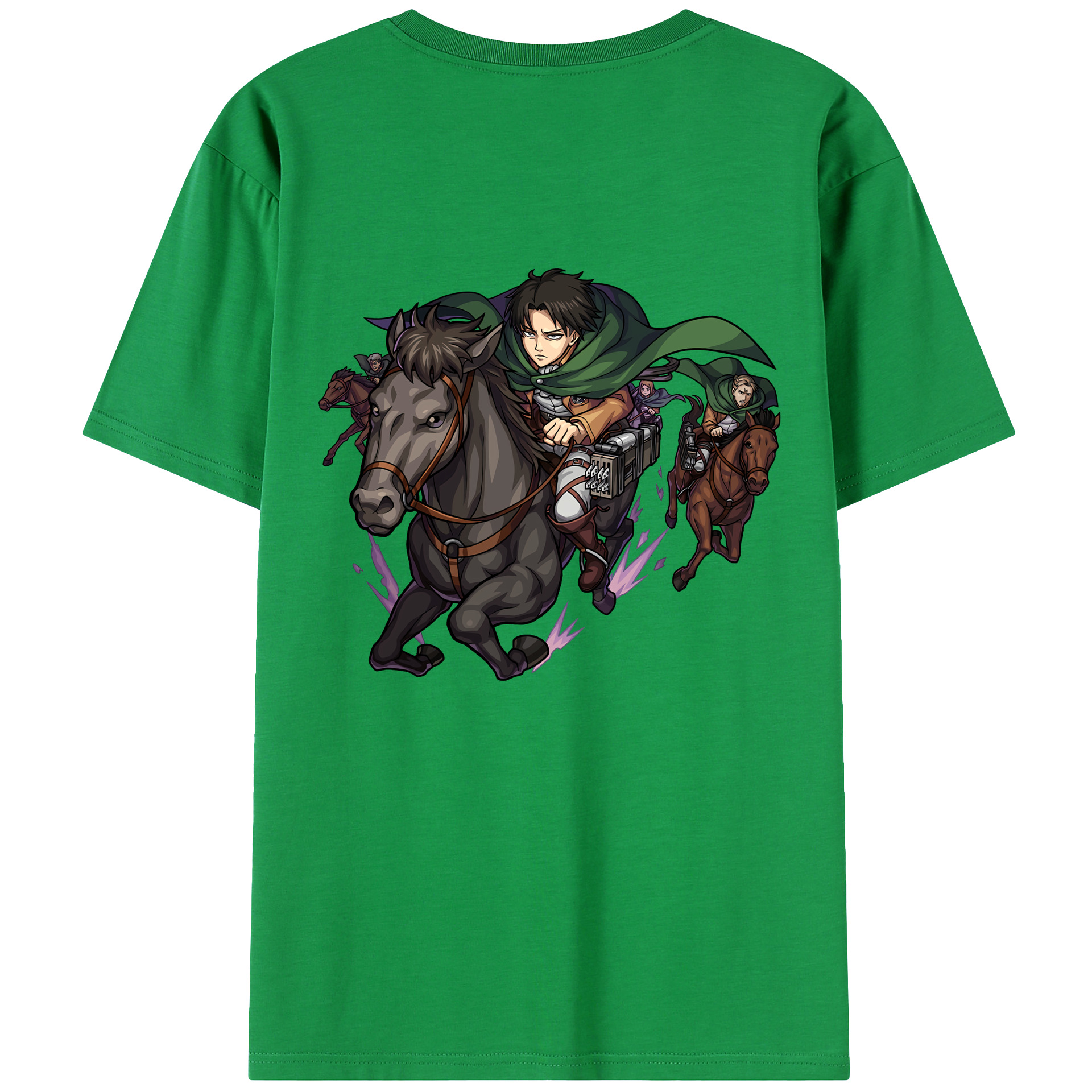 （画像用） 進撃の巨人 リヴァイ·アッカーマン Attack on Titan Levi Ackerman レディース半袖Tシャツ(バックプリント)