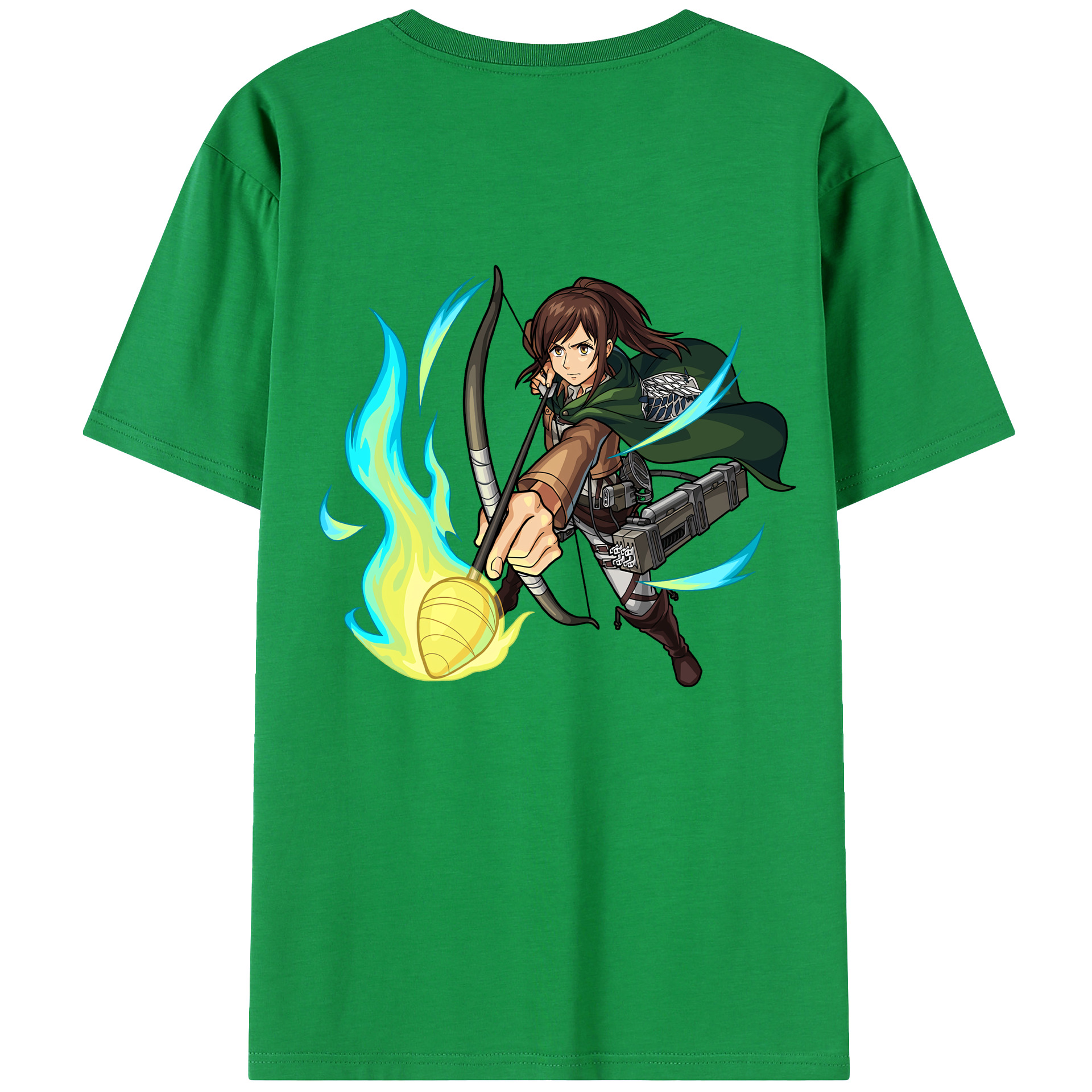 （画像用） 進撃の巨人 サシャ·ブラウス Attack on Titan Sasha Blaus レディース半袖Tシャツ(バックプリント)