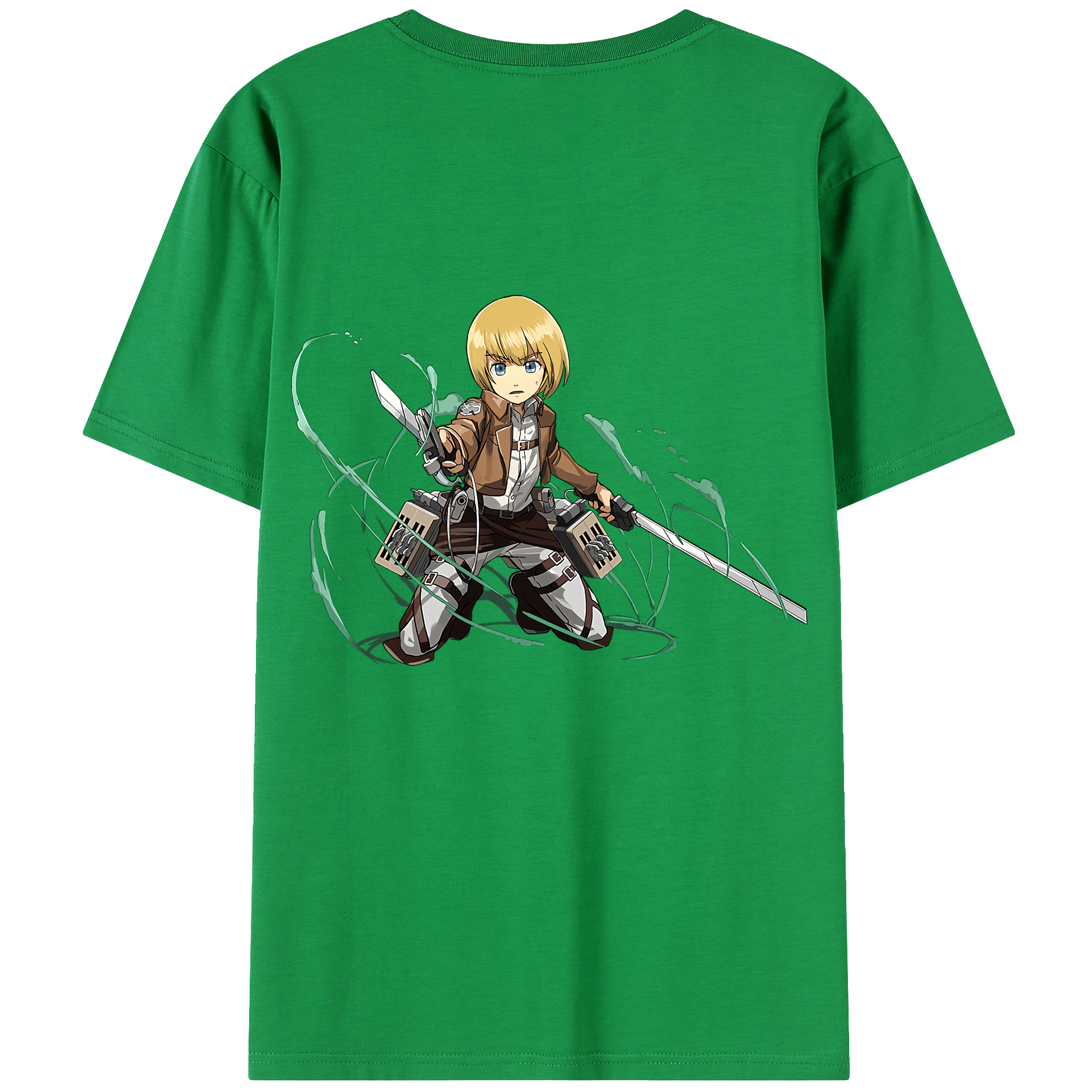 （画像用） 進撃の巨人 アルミン·アルレルト Attack on Titan Armin Arlert レディース半袖Tシャツ(バックプリント)