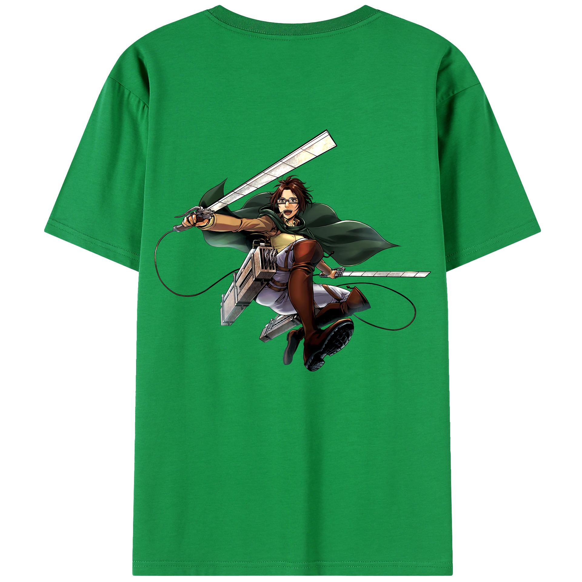 （画像用） 進撃の巨人 ハンジ·ゾエ Attack on Titan Hanji Zoe レディース半袖Tシャツ(バックプリント)