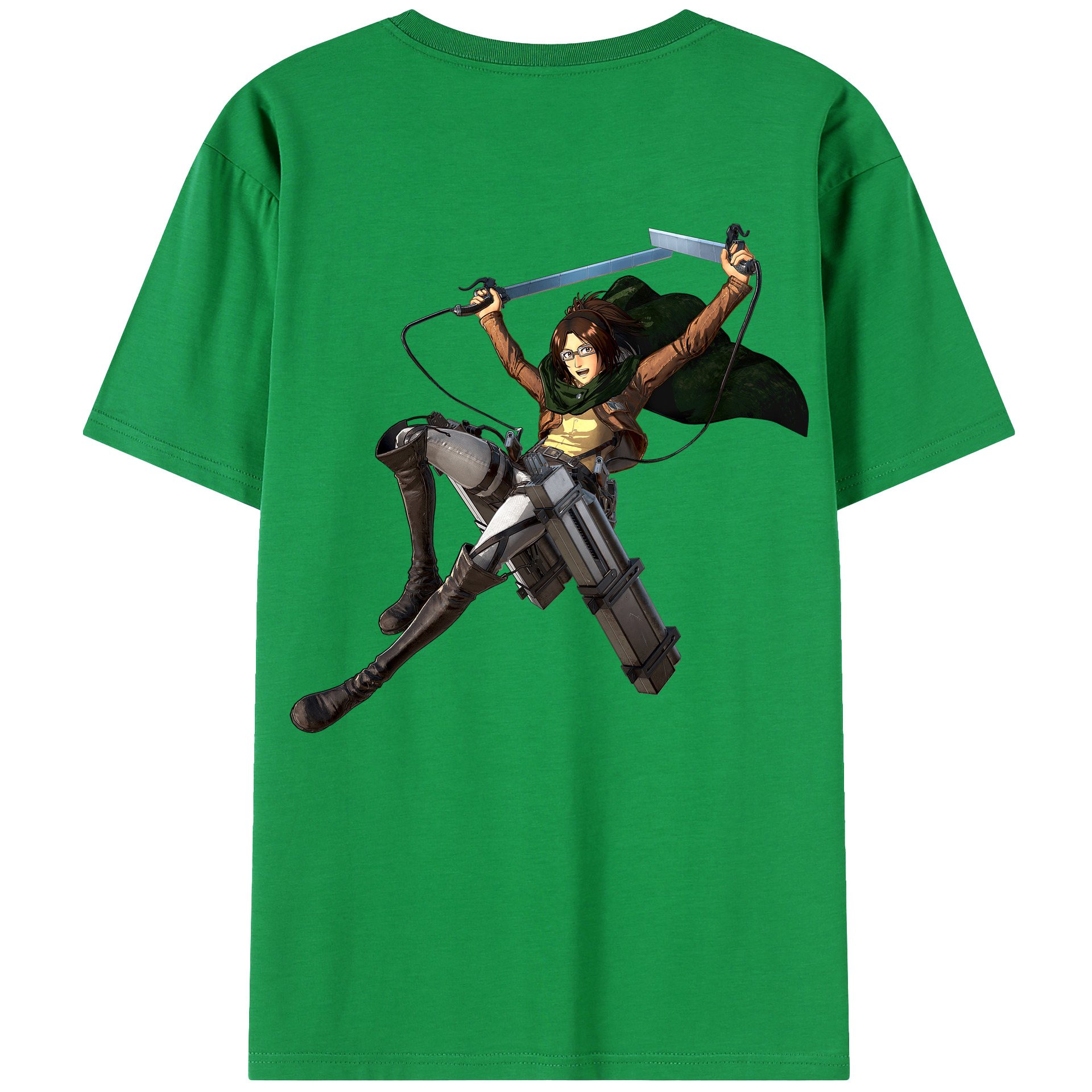 （画像用） 進撃の巨人 ハンジ·ゾエ Attack on Titan Hanji Zoe レディース半袖Tシャツ(バックプリント)