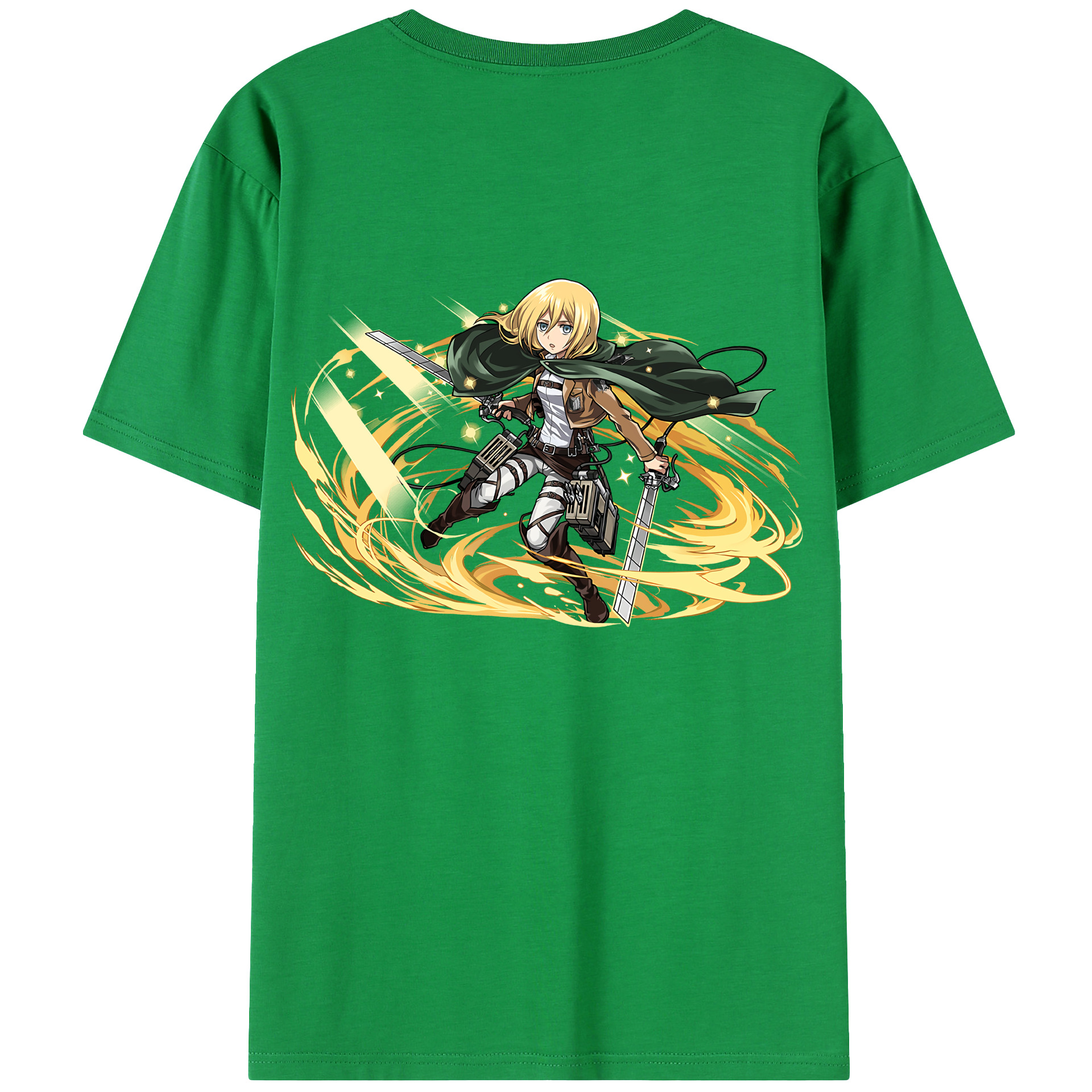 （画像用） 進撃の巨人 クリスタ·レンズ Attack on Titan Christa Lenz レディース半袖Tシャツ(バックプリント)