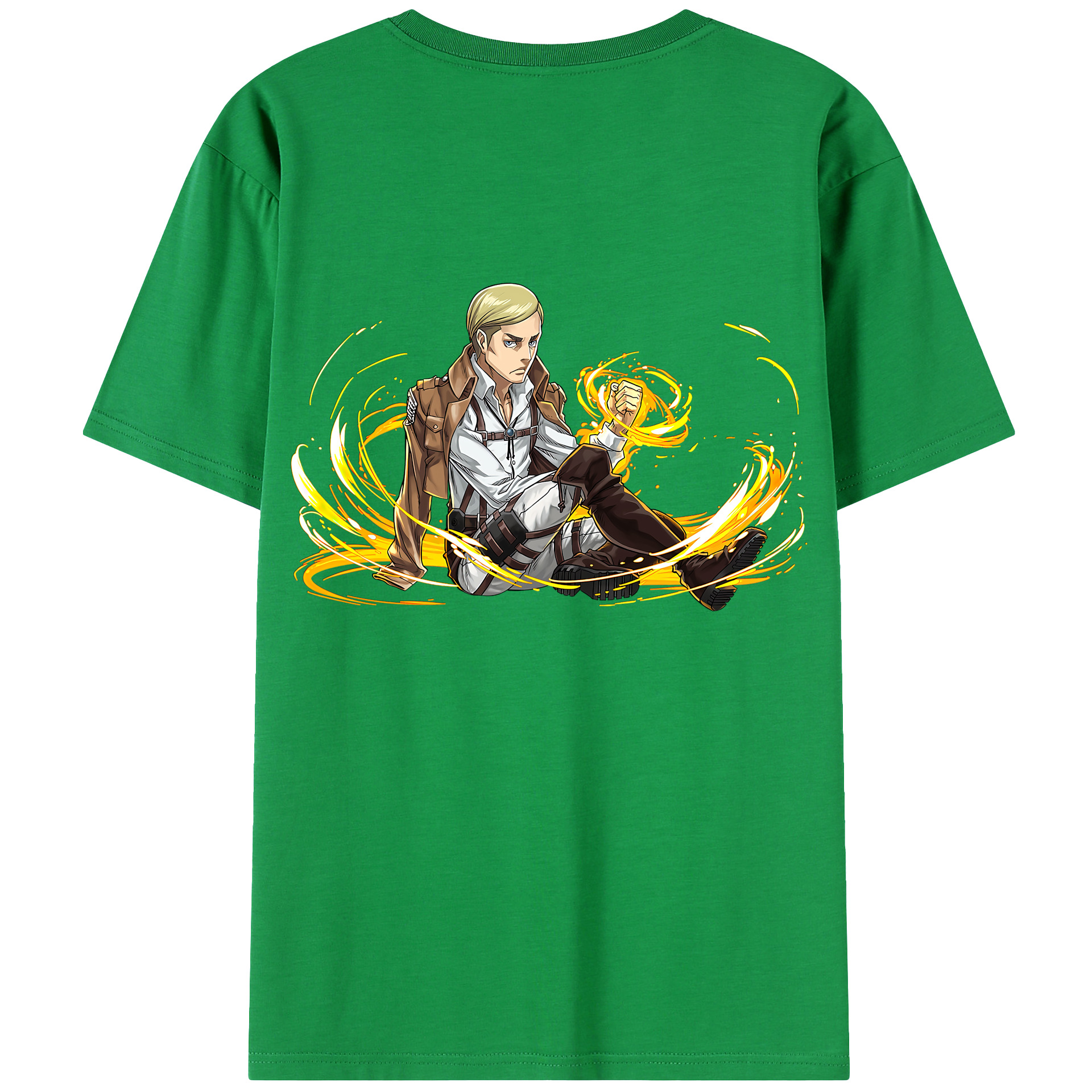 （画像用） 進撃の巨人 エルヴィン・スミス Attack on Titan Erwin Smith レディース半袖Tシャツ(バックプリント)