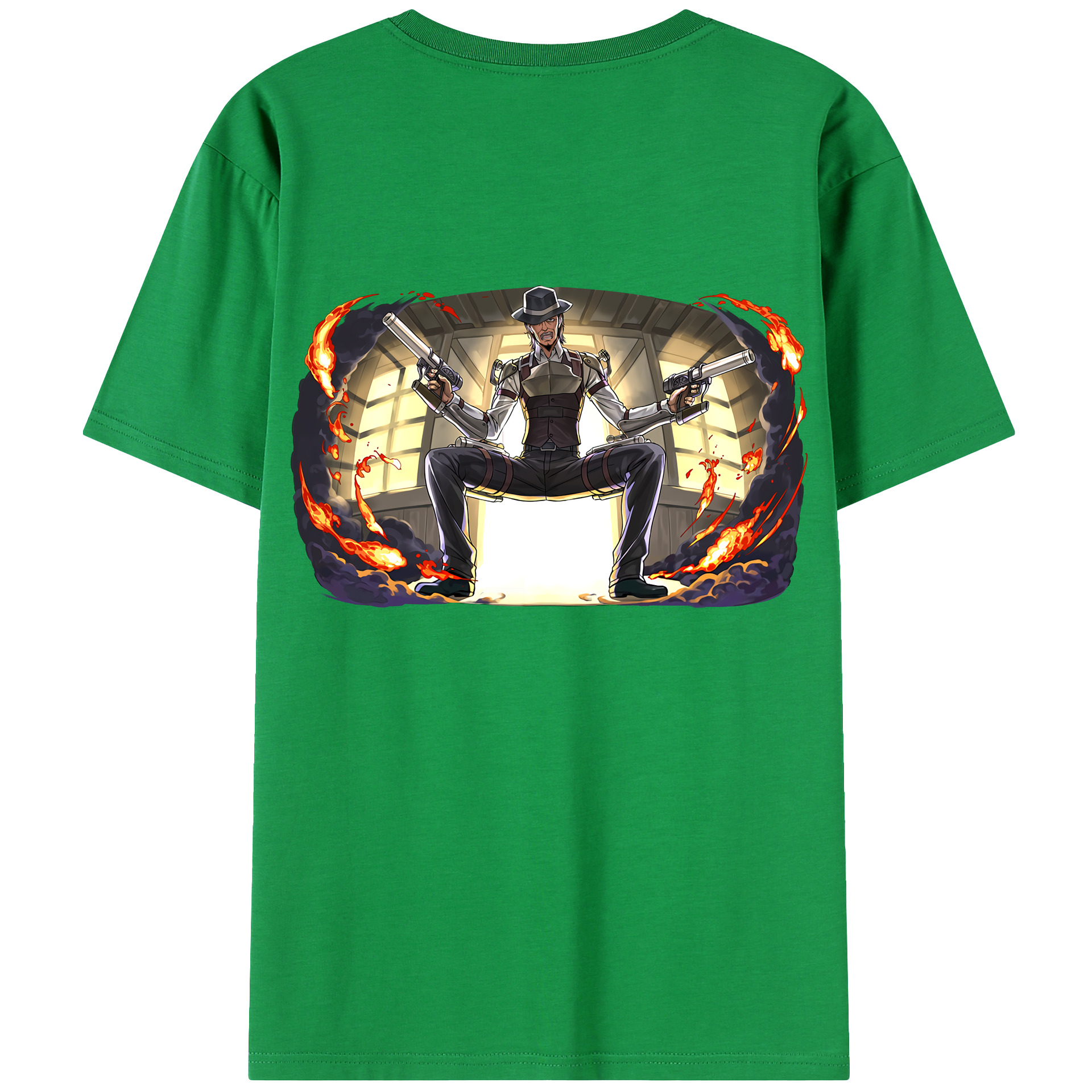 （画像用） 進撃の巨人 ケニー·アッカーマン Attack on Titan Kenny Ackerman レディース半袖Tシャツ(バックプリント)