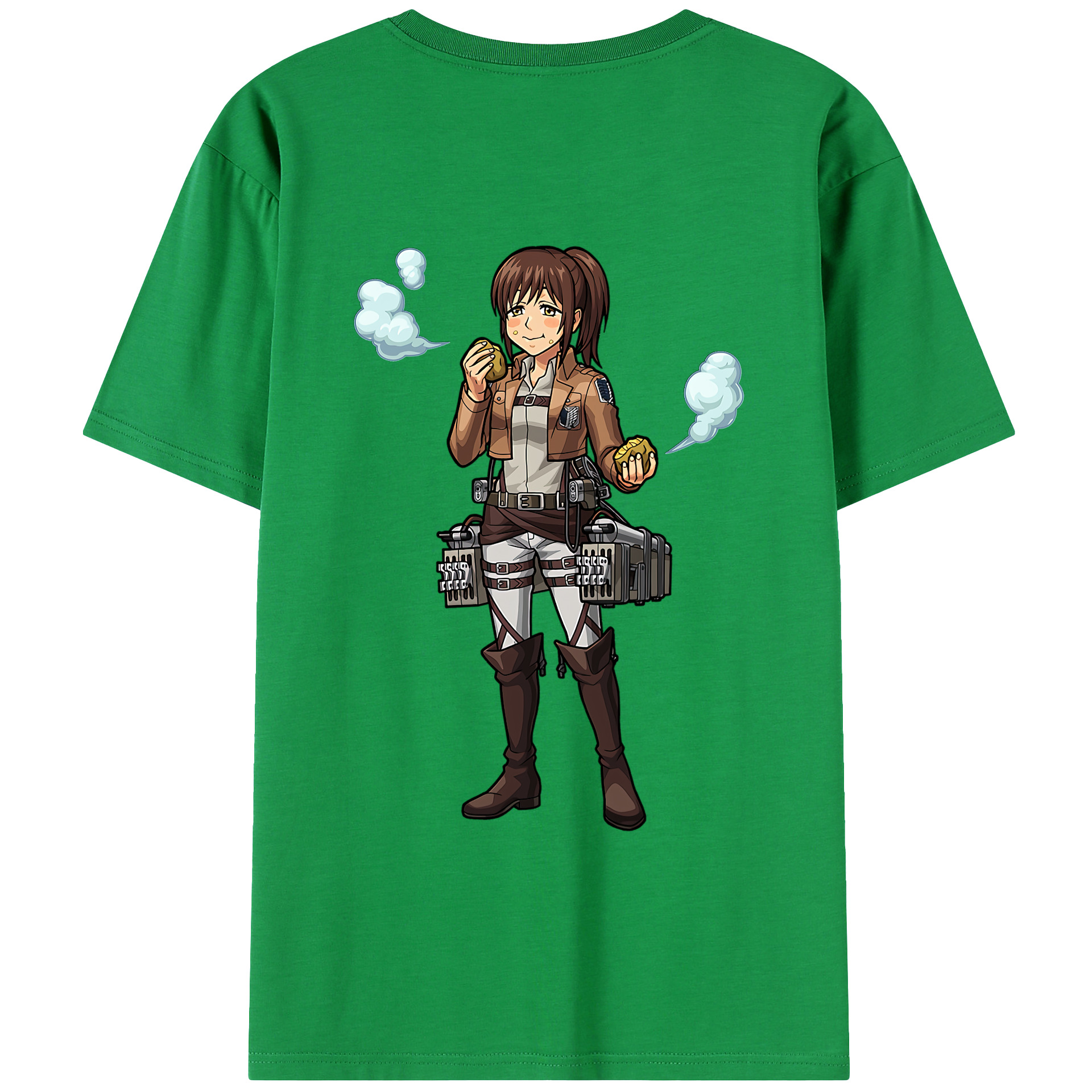 （画像用） 進撃の巨人 サシャ·ブラウス Attack on Titan Sasha Blaus レディース半袖Tシャツ(バックプリント)