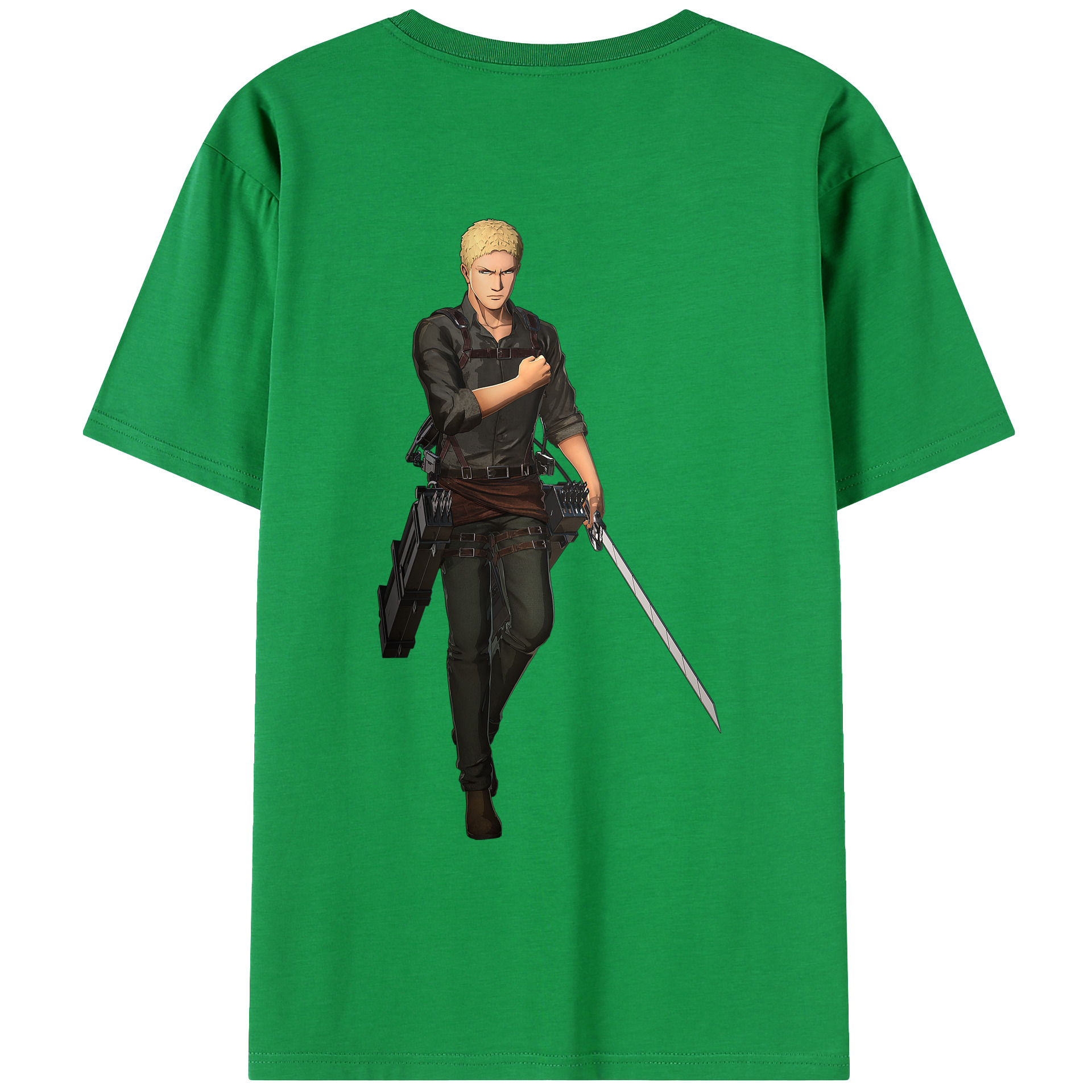 （画像用） 進撃の巨人 ライナー・ブラウン Attack on Titan Reiner Braun レディース半袖Tシャツ(バックプリント)