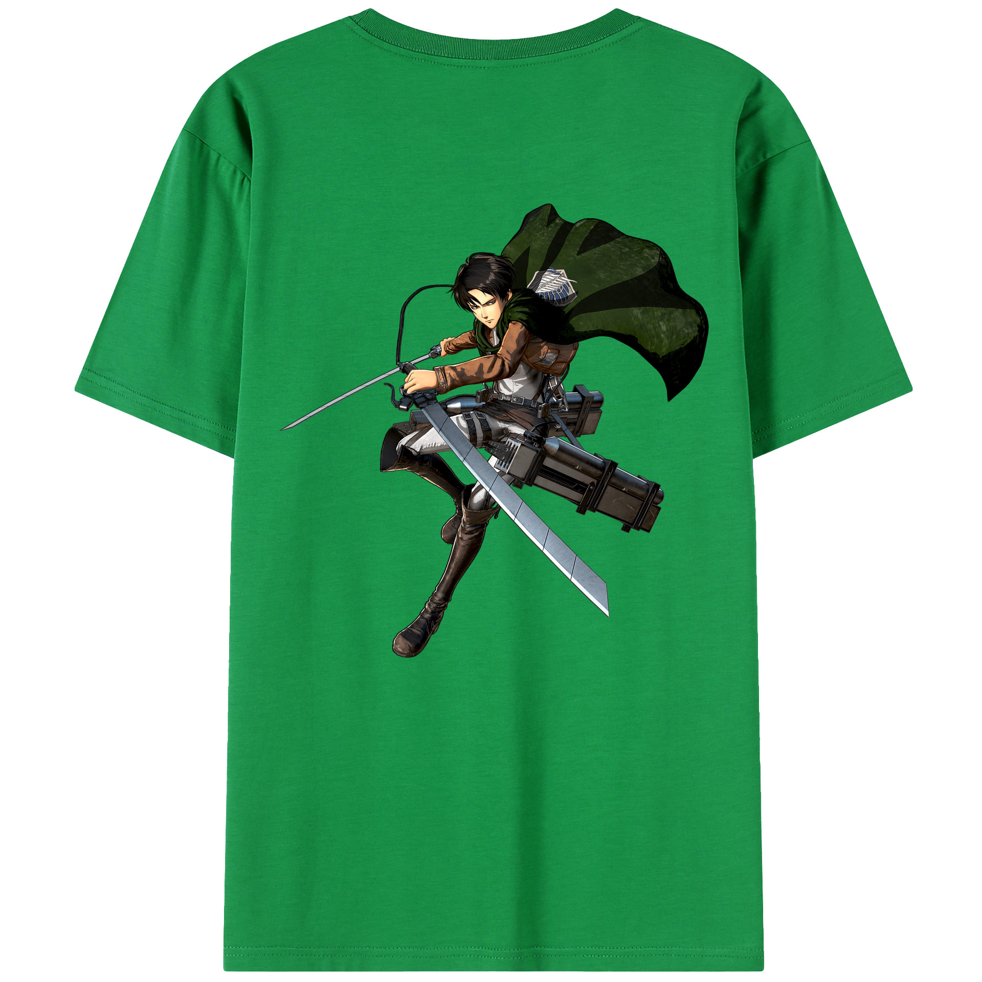 （画像用） 進撃の巨人 リヴァイ·アッカーマン Attack on Titan Levi Ackerman レディース半袖Tシャツ(バックプリント)