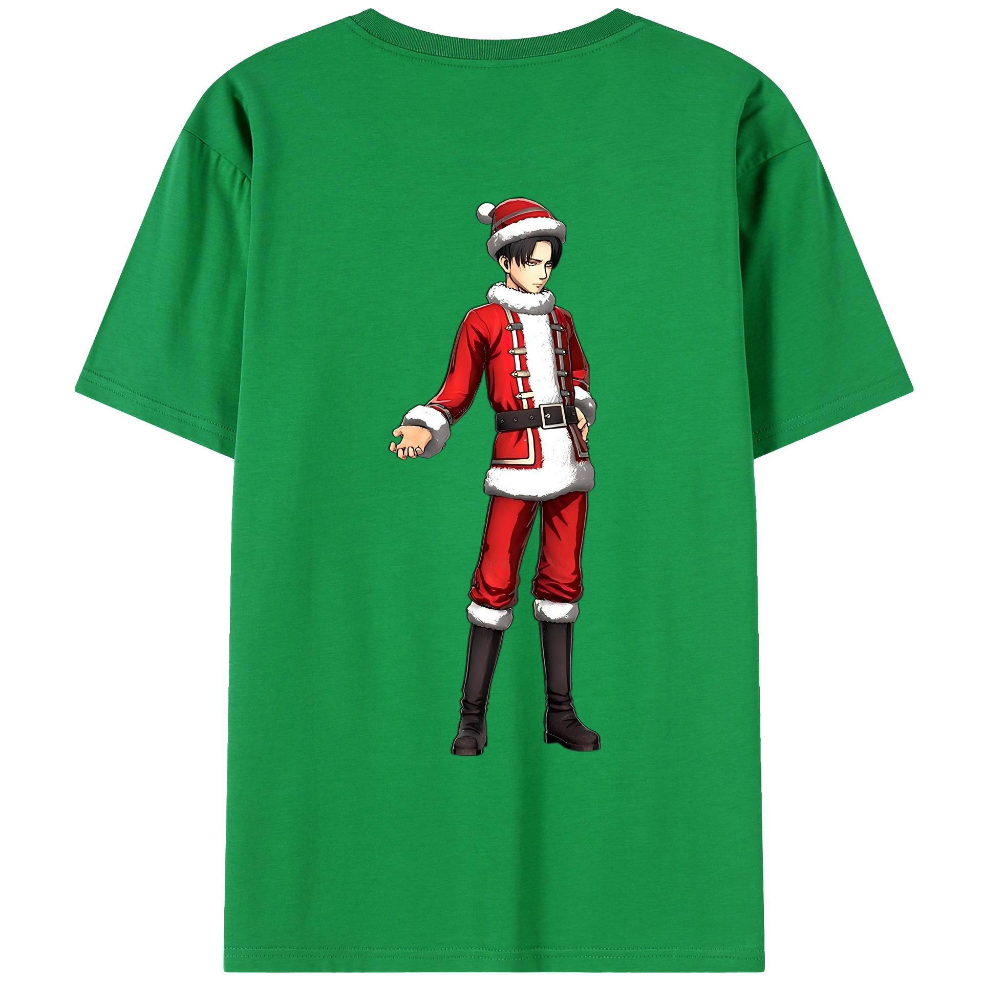 （画像用） 進撃の巨人 リヴァイ·アッカーマン Attack on Titan Levi Ackerman レディース半袖Tシャツ(バックプリント)