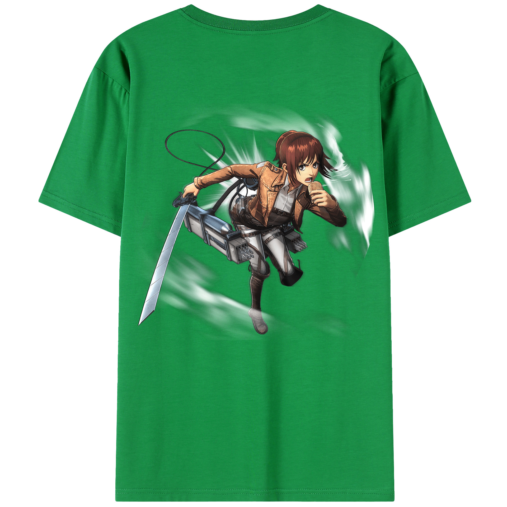 （画像用） 進撃の巨人 サシャ·ブラウス Attack on Titan Sasha Blaus レディース半袖Tシャツ(バックプリント)