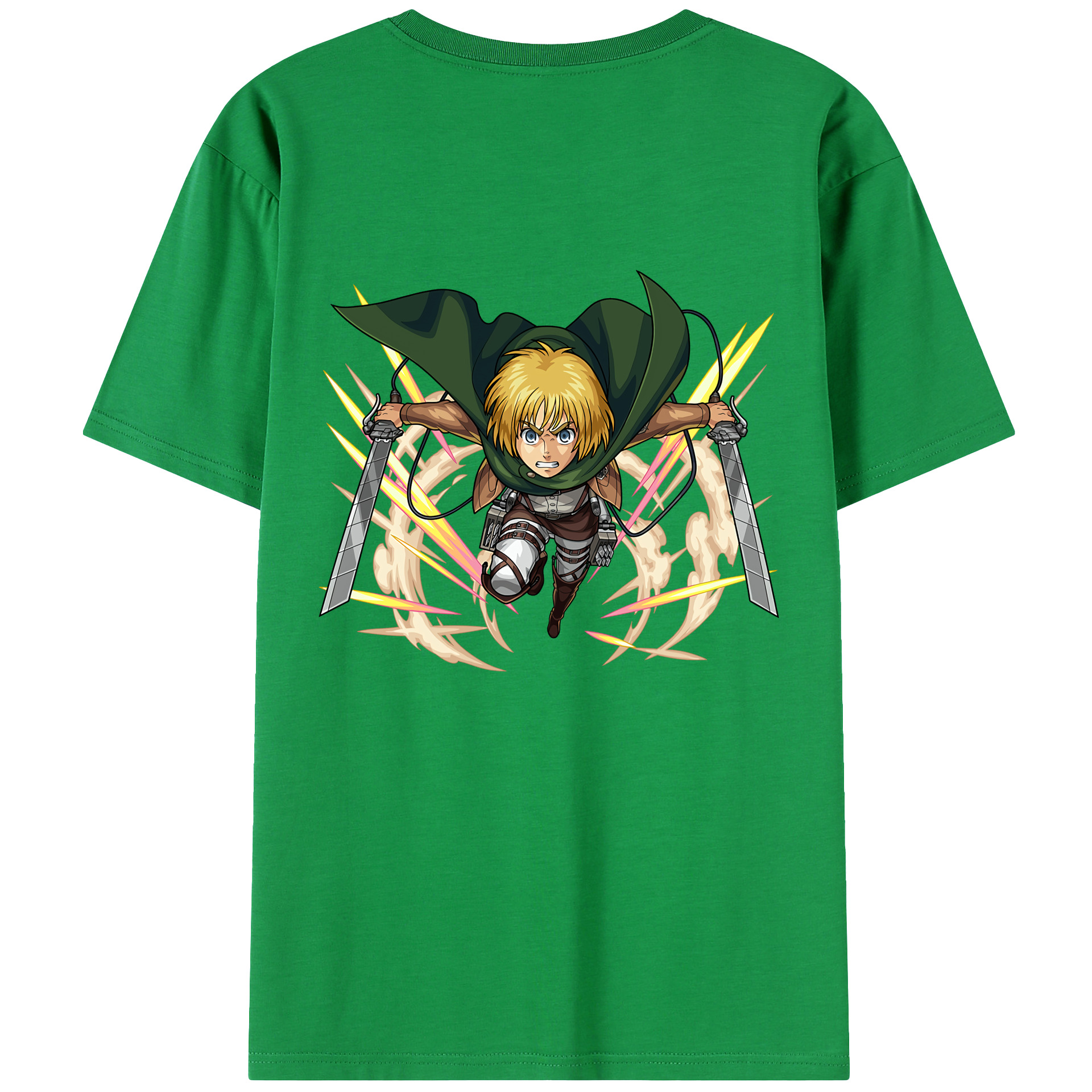 （画像用） 進撃の巨人 アルミン·アルレルト Attack on Titan Armin Arlert レディース半袖Tシャツ(バックプリント)