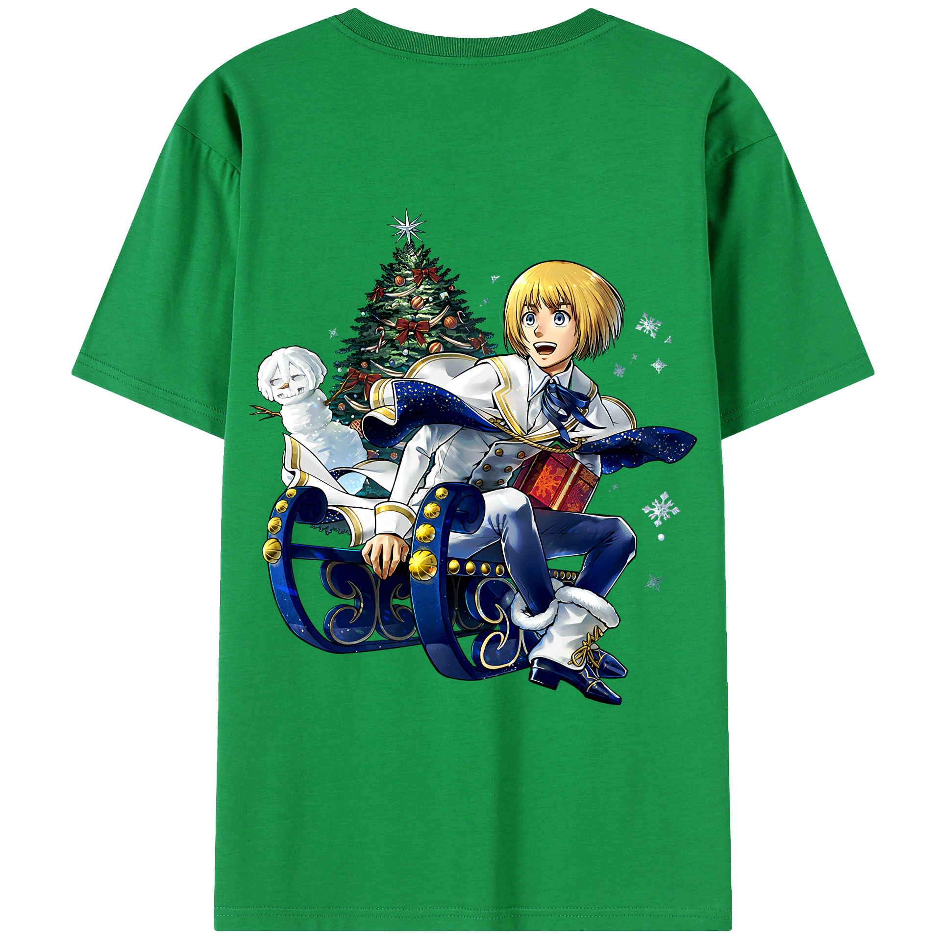（画像用） 進撃の巨人 アルミン·アルレルト Attack on Titan Armin Arlert レディース半袖Tシャツ(バックプリント)