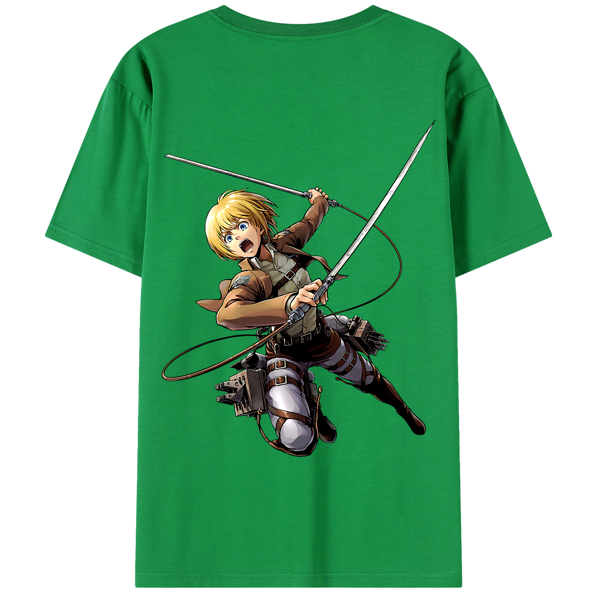 （画像用） 進撃の巨人 アルミン·アルレルト Attack on Titan Armin Arlert レディース半袖Tシャツ(バックプリント)