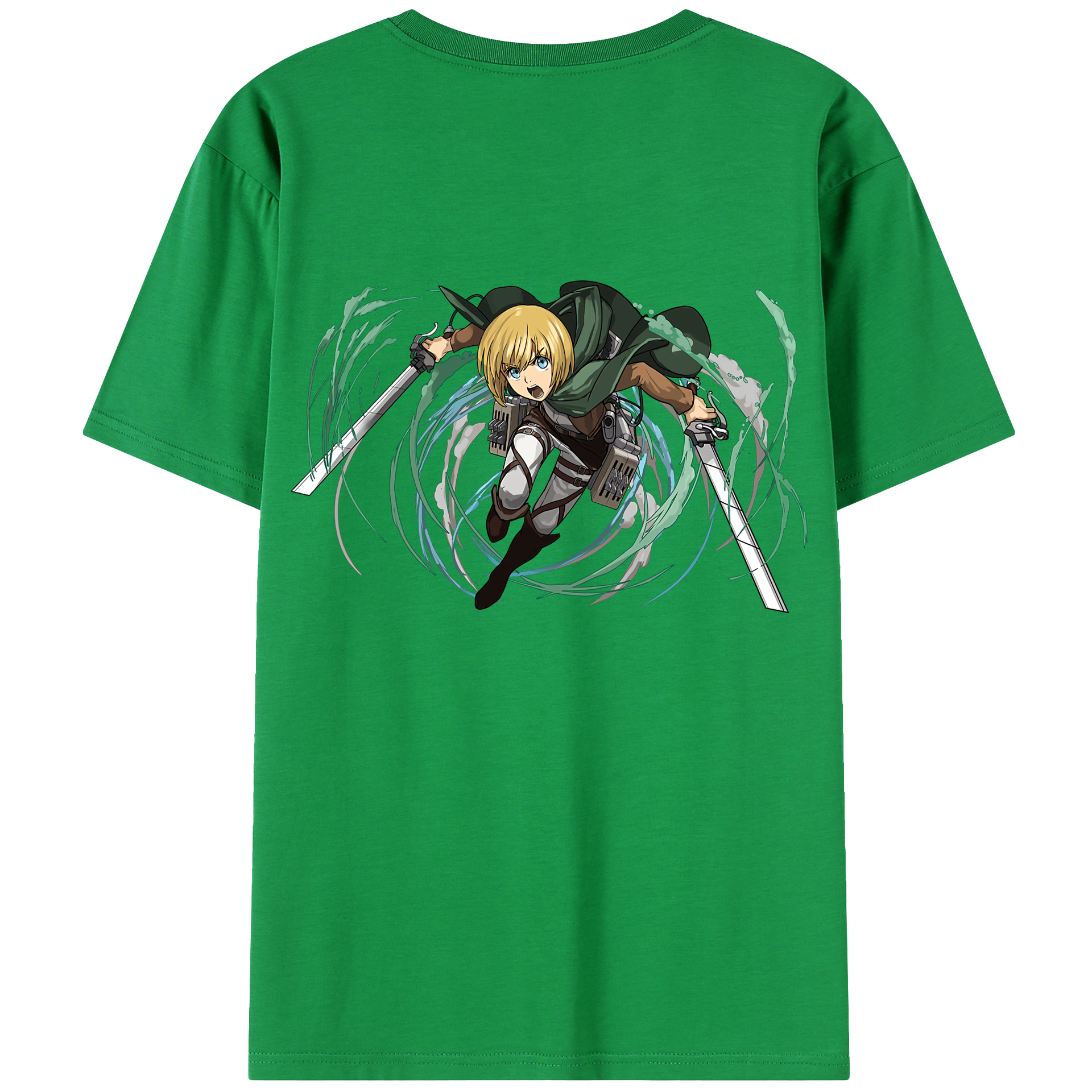 （画像用） 進撃の巨人 アルミン·アルレルト Attack on Titan Armin Arlert レディース半袖Tシャツ(バックプリント)
