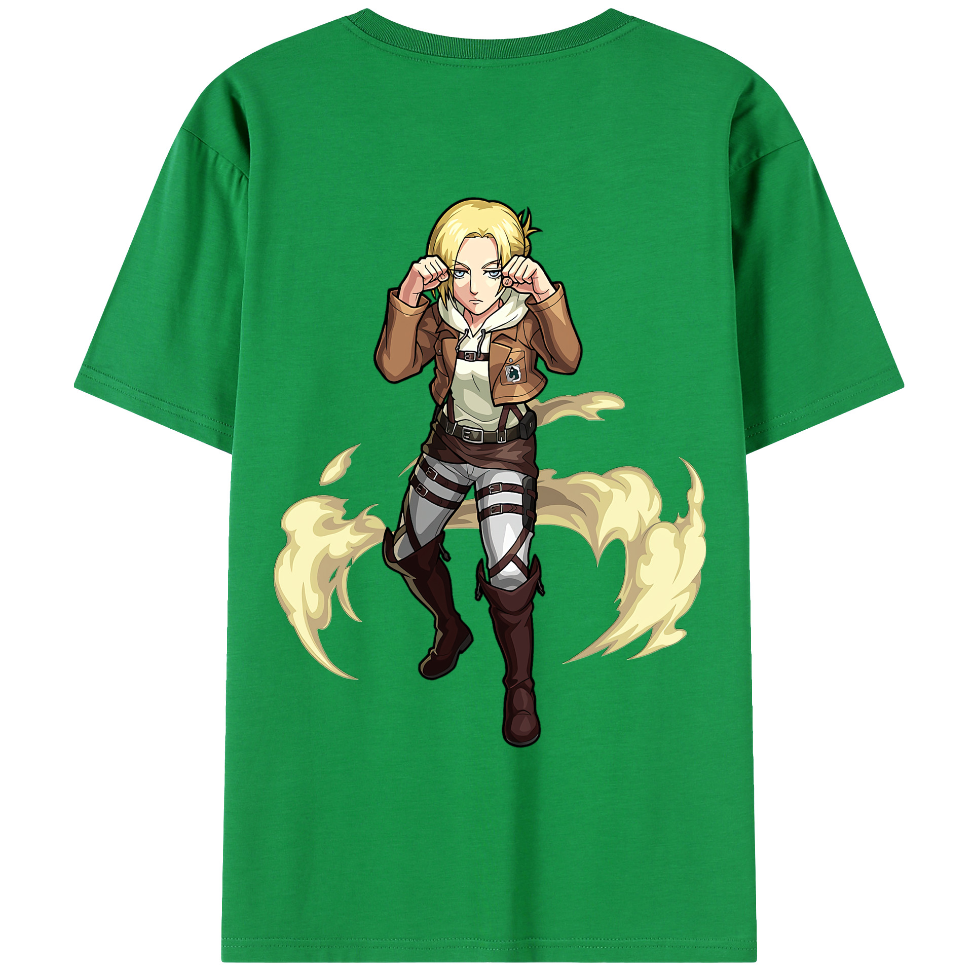 （画像用） 進撃の巨人 アニ・レオンハート Attack on Titan Annie Leonhart レディース半袖Tシャツ(バックプリント)