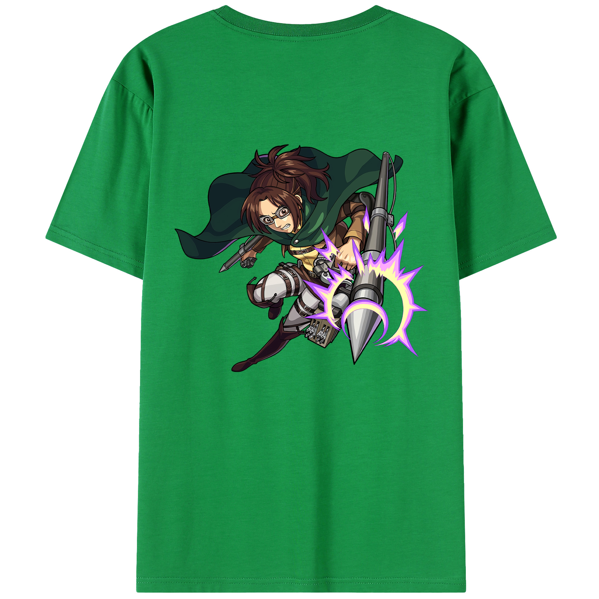 （画像用） 進撃の巨人 ハンジ·ゾエ Attack on Titan Hanji Zoe レディース半袖Tシャツ(バックプリント)