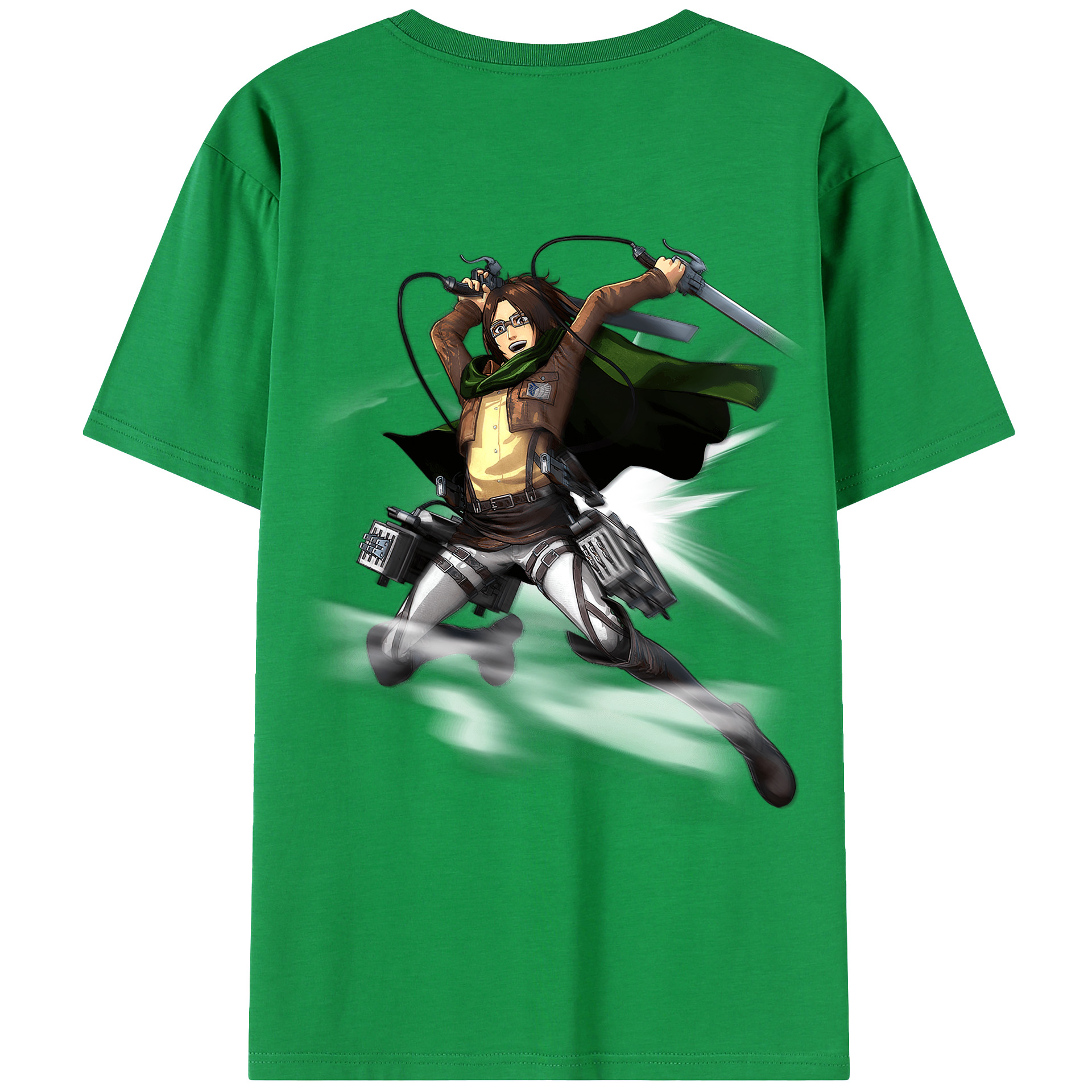 （画像用） 進撃の巨人 ハンジ·ゾエ Attack on Titan Hanji Zoe レディース半袖Tシャツ(バックプリント)