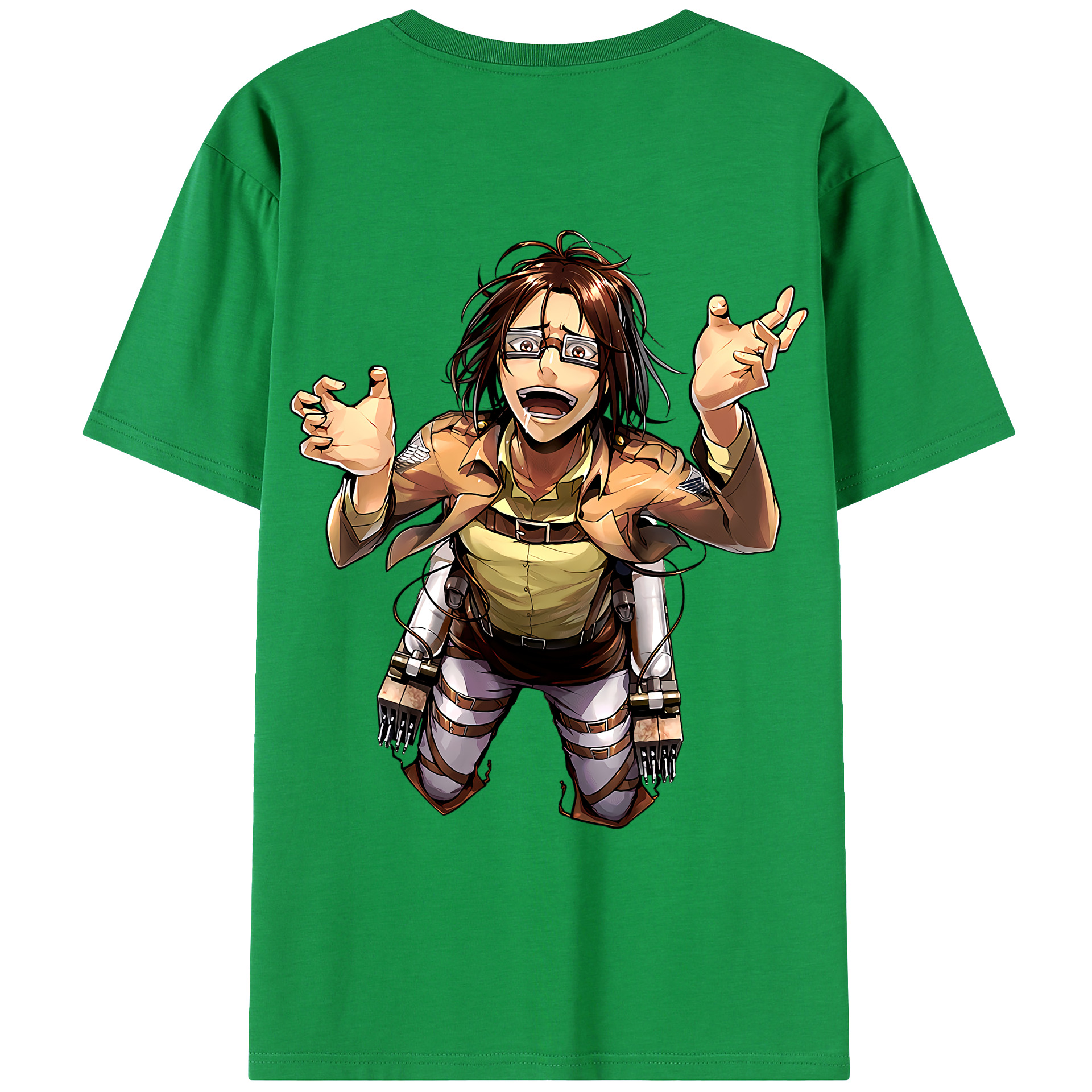 （画像用） 進撃の巨人 ハンジ·ゾエ Attack on Titan Hanji Zoe レディース半袖Tシャツ(バックプリント)