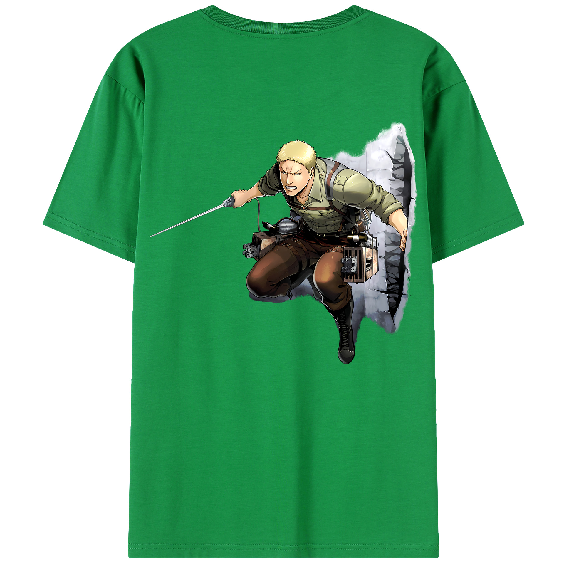 （画像用） 進撃の巨人 ライナー・ブラウン Attack on Titan Reiner Braun レディース半袖Tシャツ(バックプリント)