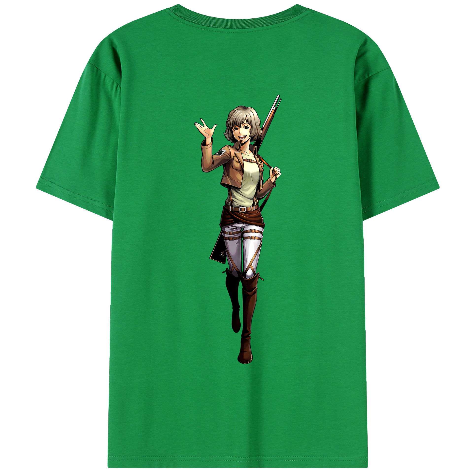 （画像用） 進撃の巨人 ヒツチ Attack on Titan Hitch レディース半袖Tシャツ(バックプリント)