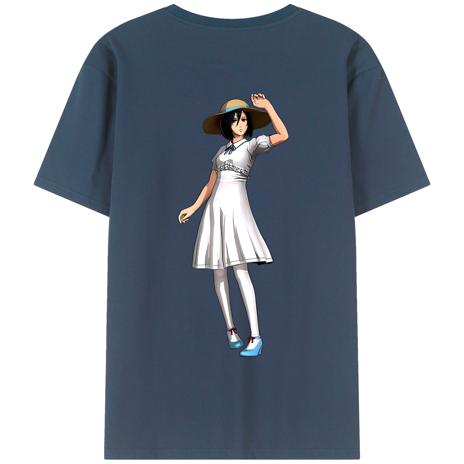 （画像用） 進撃の巨人 ミカサ·アッカーマン Attack on Titan Mikasa Ackerman レディース半袖Tシャツ(バックプリント)
