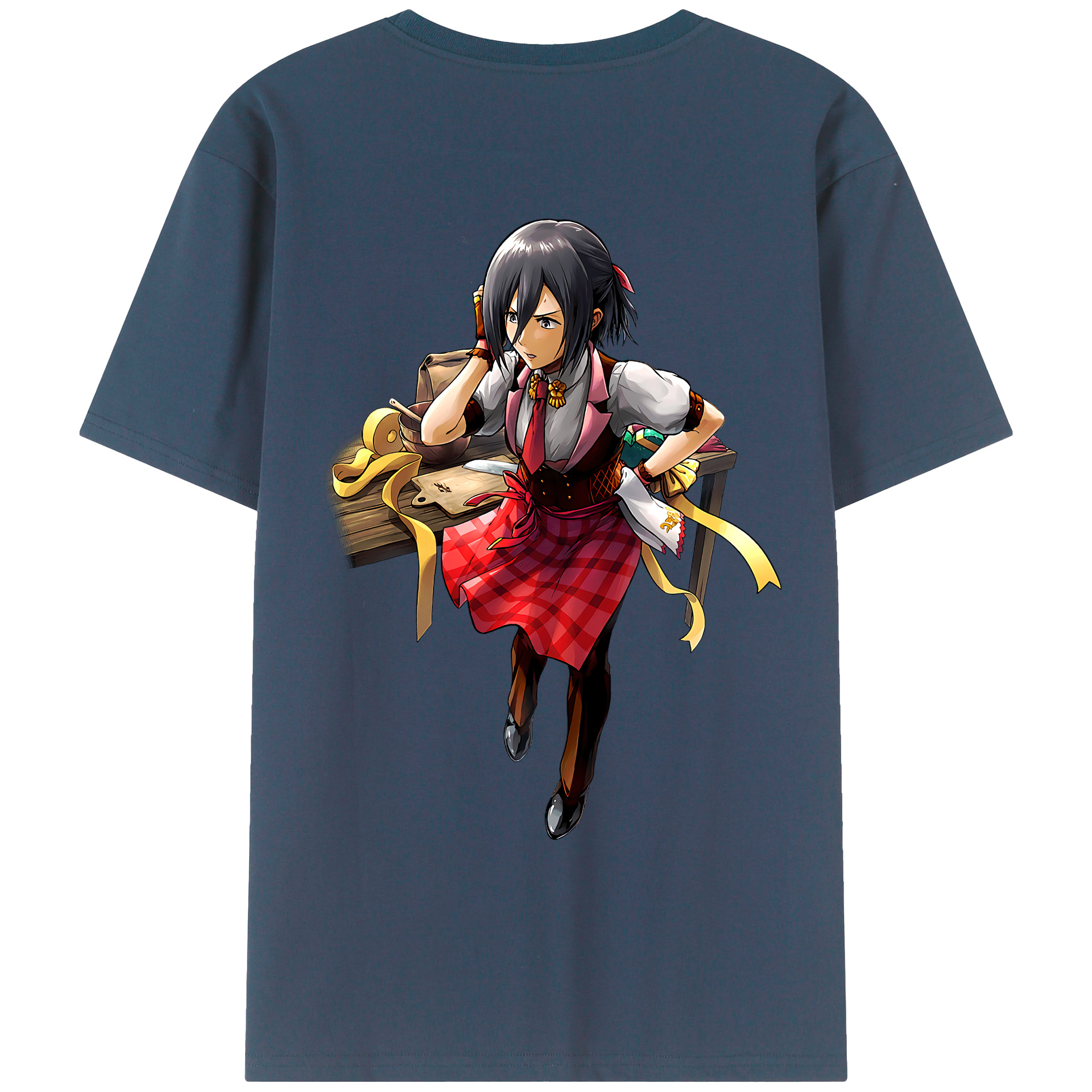 （画像用） 進撃の巨人 ミカサ·アッカーマン Attack on Titan Mikasa Ackerman レディース半袖Tシャツ(バックプリント)