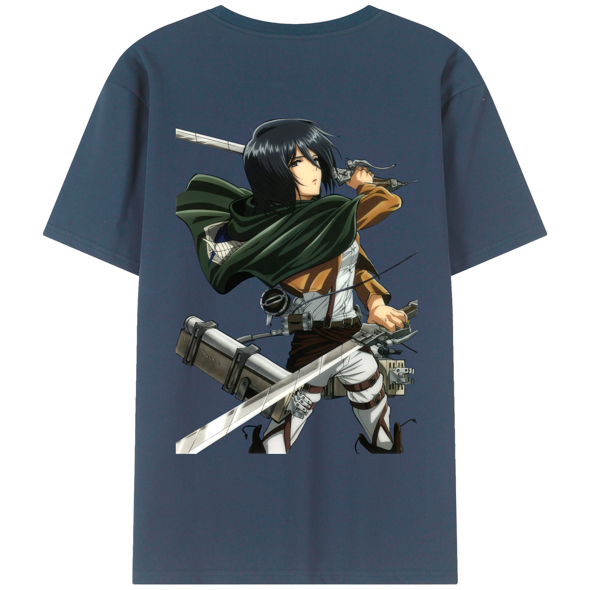 （画像用） 進撃の巨人 ミカサ·アッカーマン Attack on Titan Mikasa Ackerman レディース半袖Tシャツ(バックプリント)