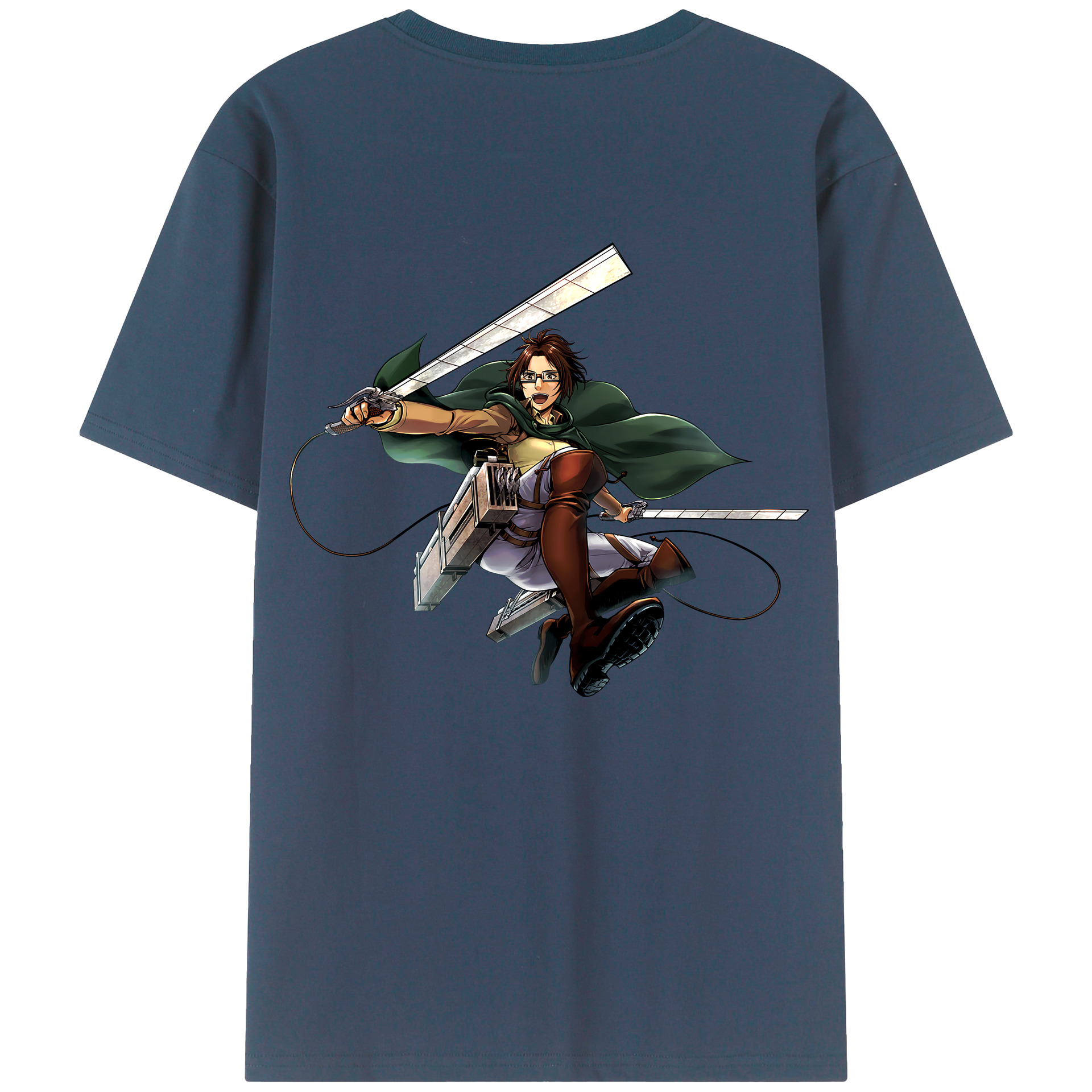 （画像用） 進撃の巨人 ハンジ·ゾエ Attack on Titan Hanji Zoe レディース半袖Tシャツ(バックプリント)