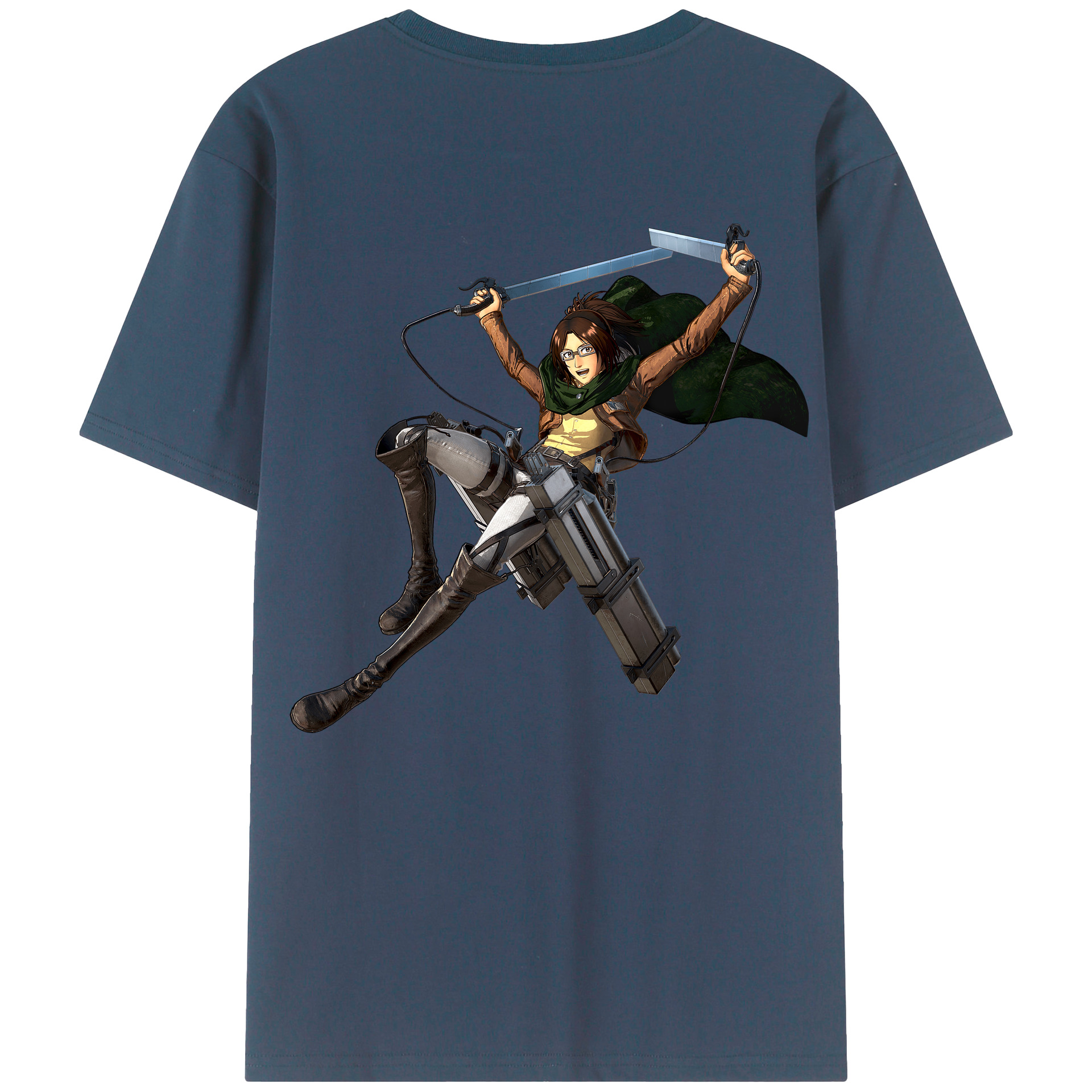 （画像用） 進撃の巨人 ハンジ·ゾエ Attack on Titan Hanji Zoe レディース半袖Tシャツ(バックプリント)