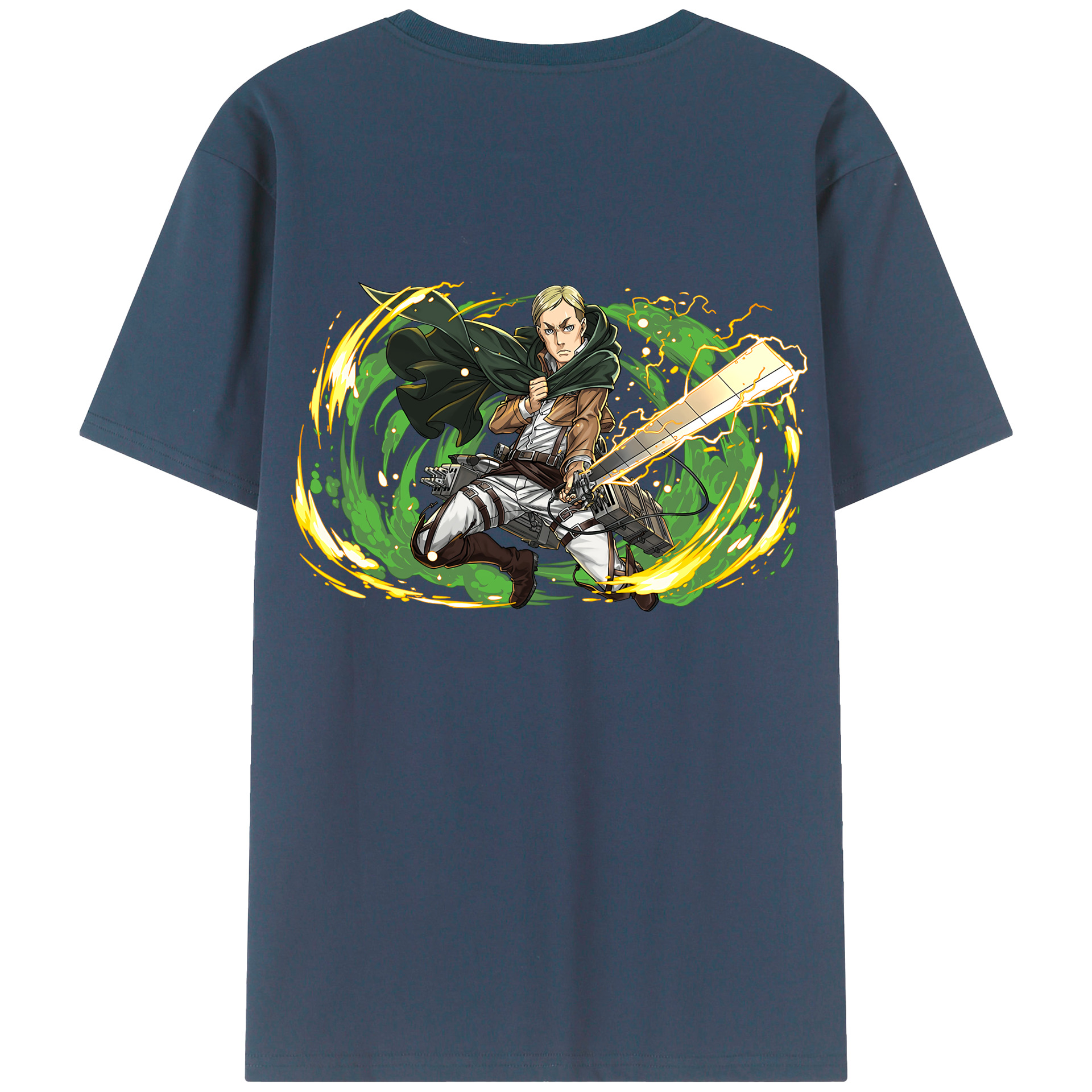 （画像用） 進撃の巨人 エルヴィン・スミス Attack on Titan Erwin Smith レディース半袖Tシャツ(バックプリント)