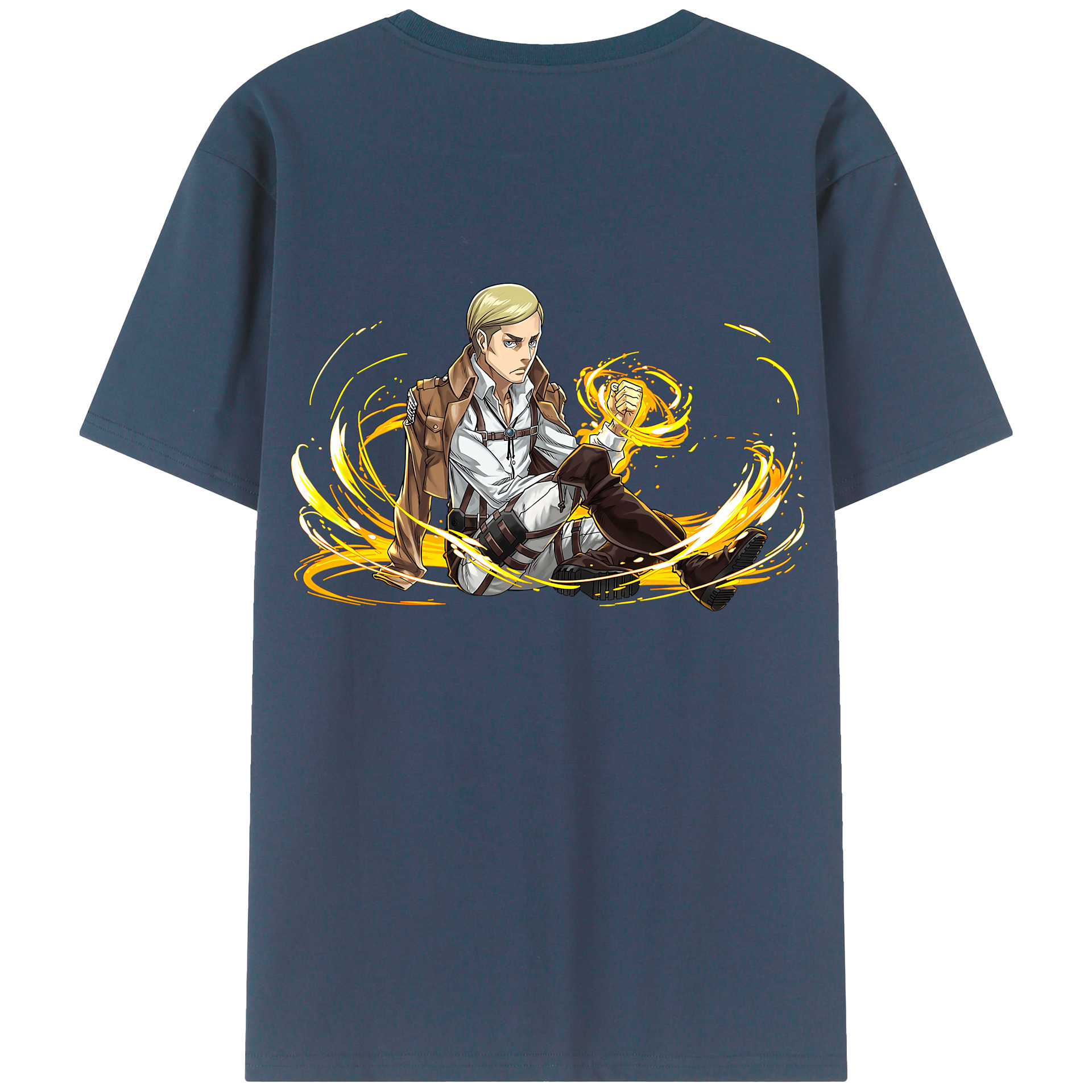 （画像用） 進撃の巨人 エルヴィン・スミス Attack on Titan Erwin Smith レディース半袖Tシャツ(バックプリント)