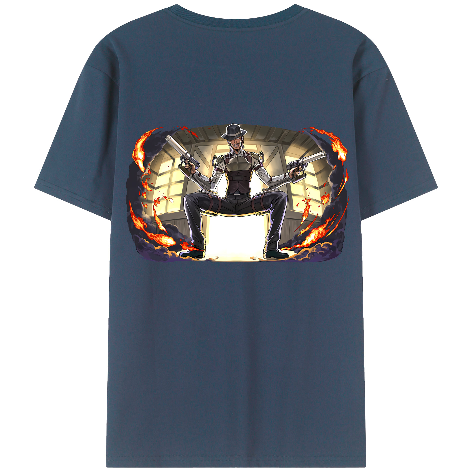 （画像用） 進撃の巨人 ケニー·アッカーマン Attack on Titan Kenny Ackerman レディース半袖Tシャツ(バックプリント)