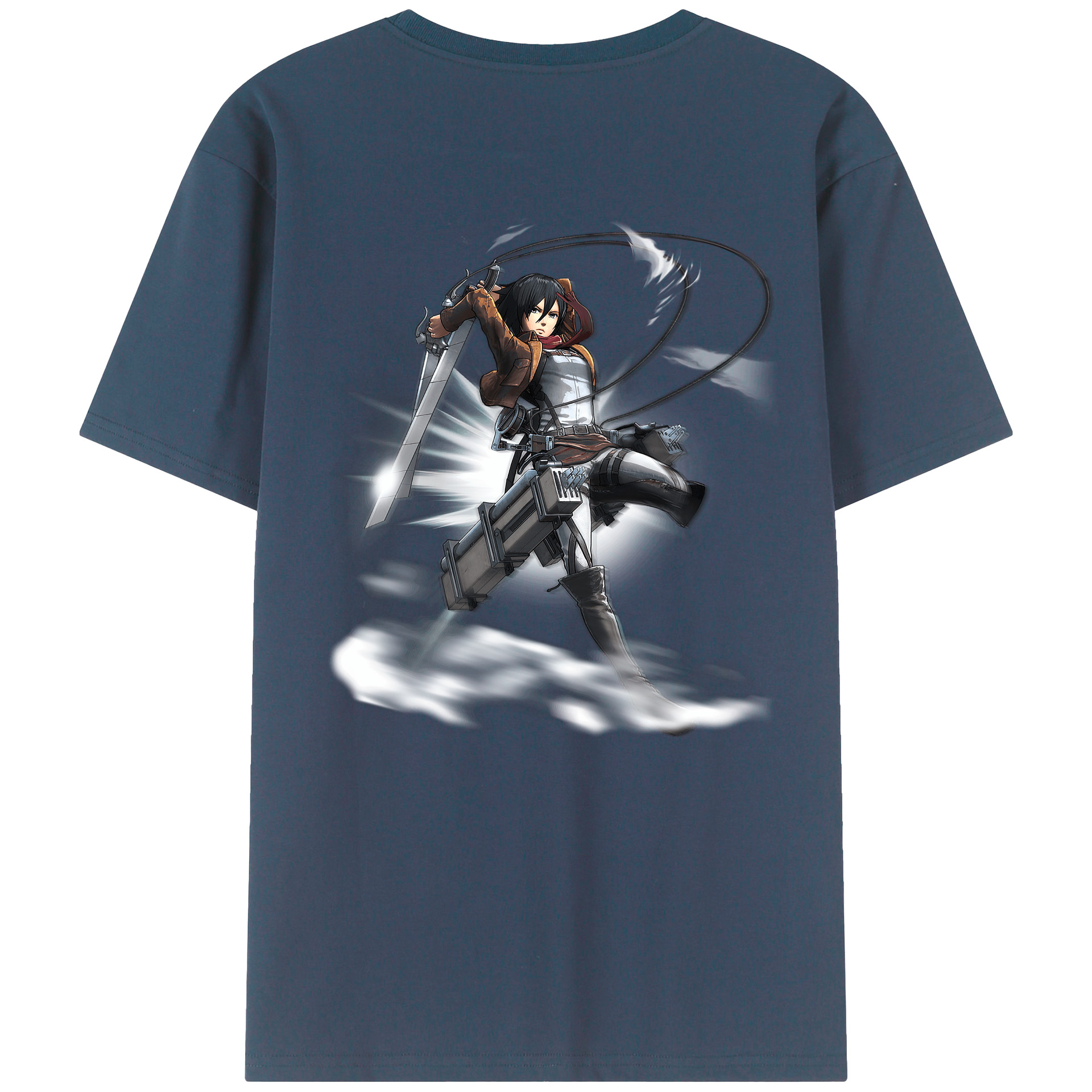 （画像用） 進撃の巨人 ミカサ·アッカーマン Attack on Titan Mikasa Ackerman レディース半袖Tシャツ(バックプリント)