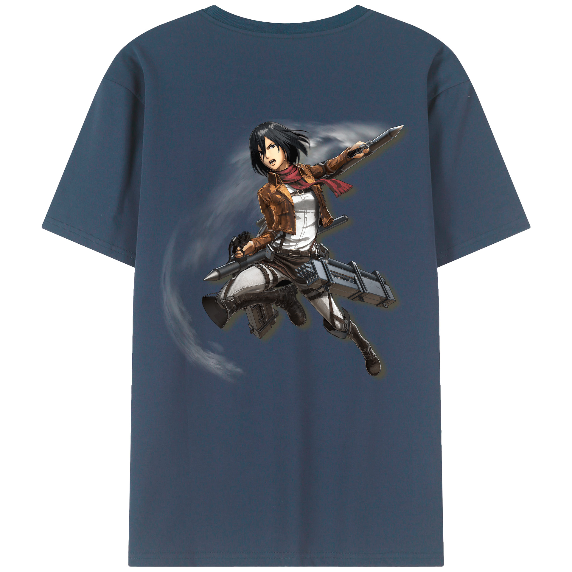 （画像用） 進撃の巨人 ミカサ·アッカーマン Attack on Titan Mikasa Ackerman レディース半袖Tシャツ(バックプリント)