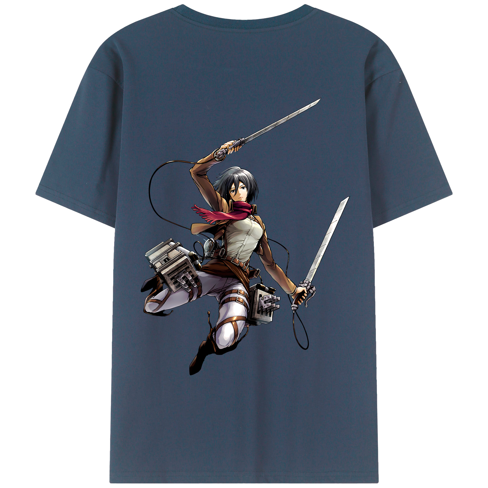 （画像用） 進撃の巨人 ミカサ·アッカーマン Attack on Titan Mikasa Ackerman レディース半袖Tシャツ(バックプリント)