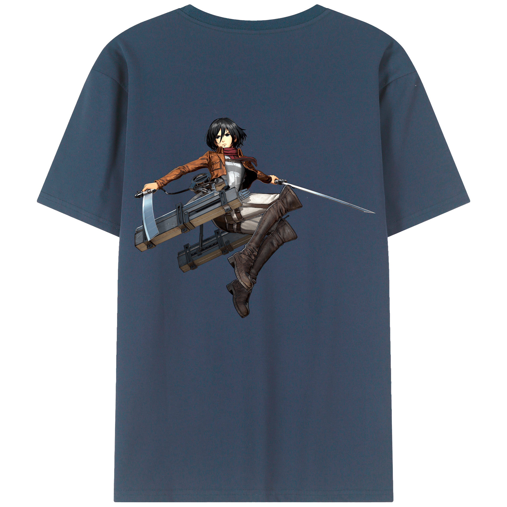 （画像用） 進撃の巨人 ミカサ·アッカーマン Attack on Titan Mikasa Ackerman レディース半袖Tシャツ(バックプリント)