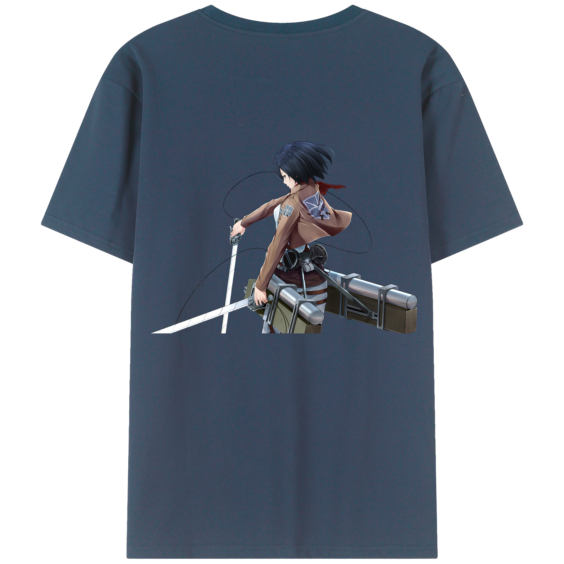 （画像用） 進撃の巨人 ミカサ·アッカーマン Attack on Titan Mikasa Ackerman レディース半袖Tシャツ(バックプリント)