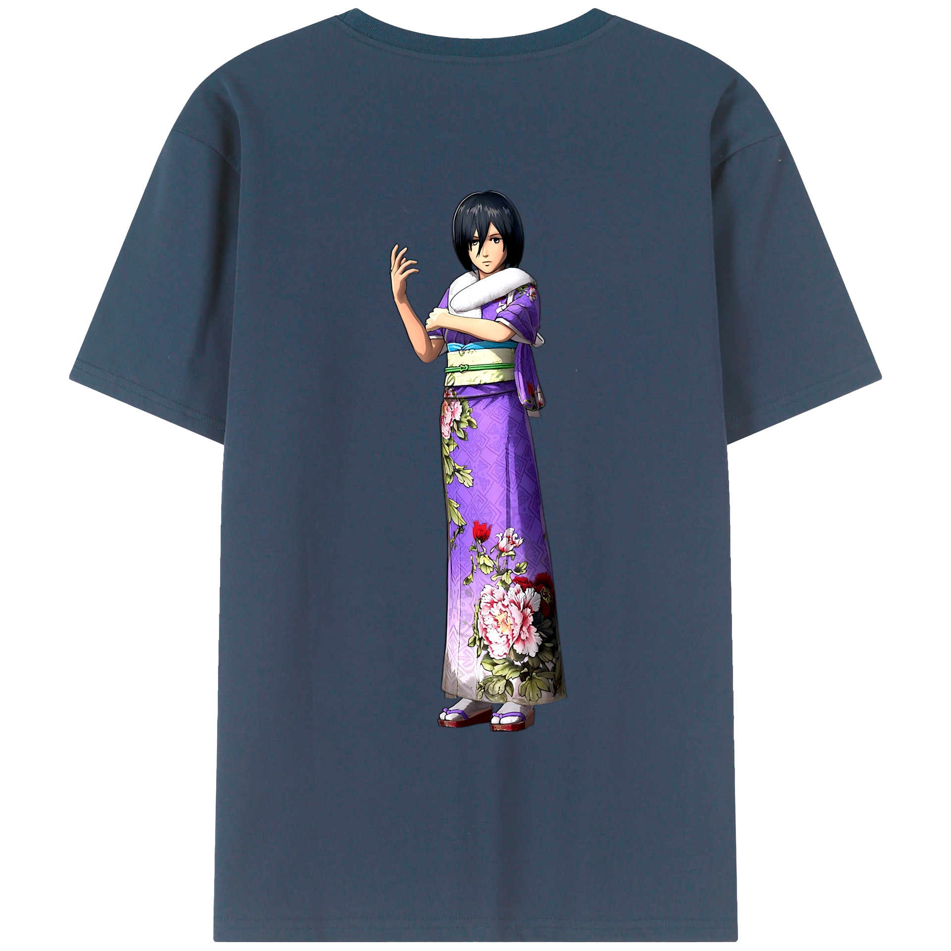 （画像用） 進撃の巨人 ミカサ·アッカーマン Attack on Titan Mikasa Ackerman レディース半袖Tシャツ(バックプリント)