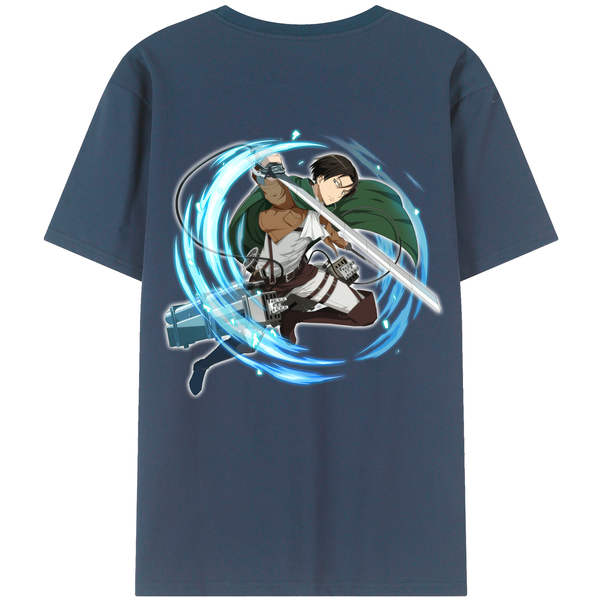 （画像用） 進撃の巨人 リヴァイ·アッカーマン Attack on Titan Levi Ackerman レディース半袖Tシャツ(バックプリント)
