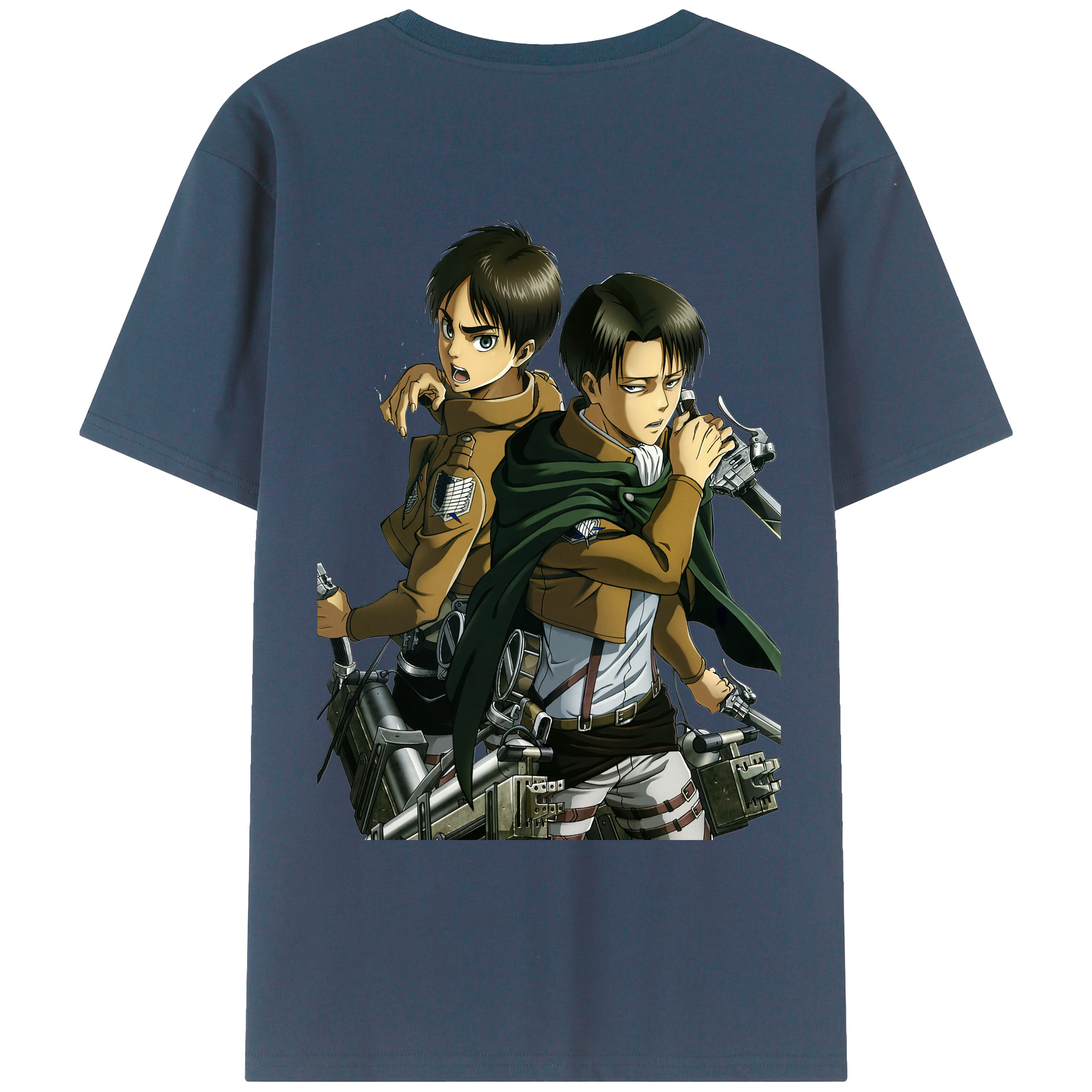（画像用） 進撃の巨人 リヴァイ·アッカーマン Attack on Titan Levi Ackerman レディース半袖Tシャツ(バックプリント)