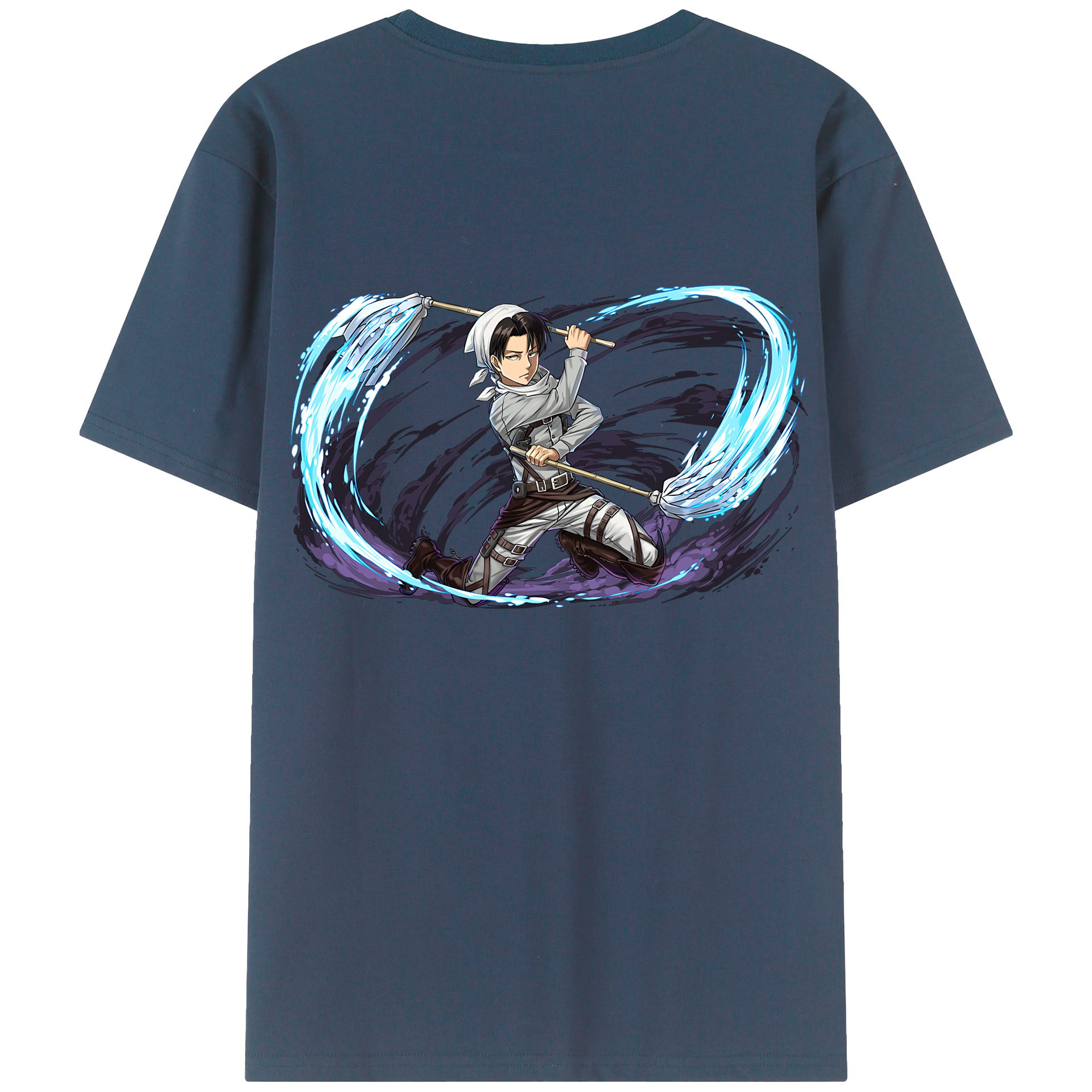 （画像用） 進撃の巨人 リヴァイ·アッカーマン Attack on Titan Levi Ackerman レディース半袖Tシャツ(バックプリント)