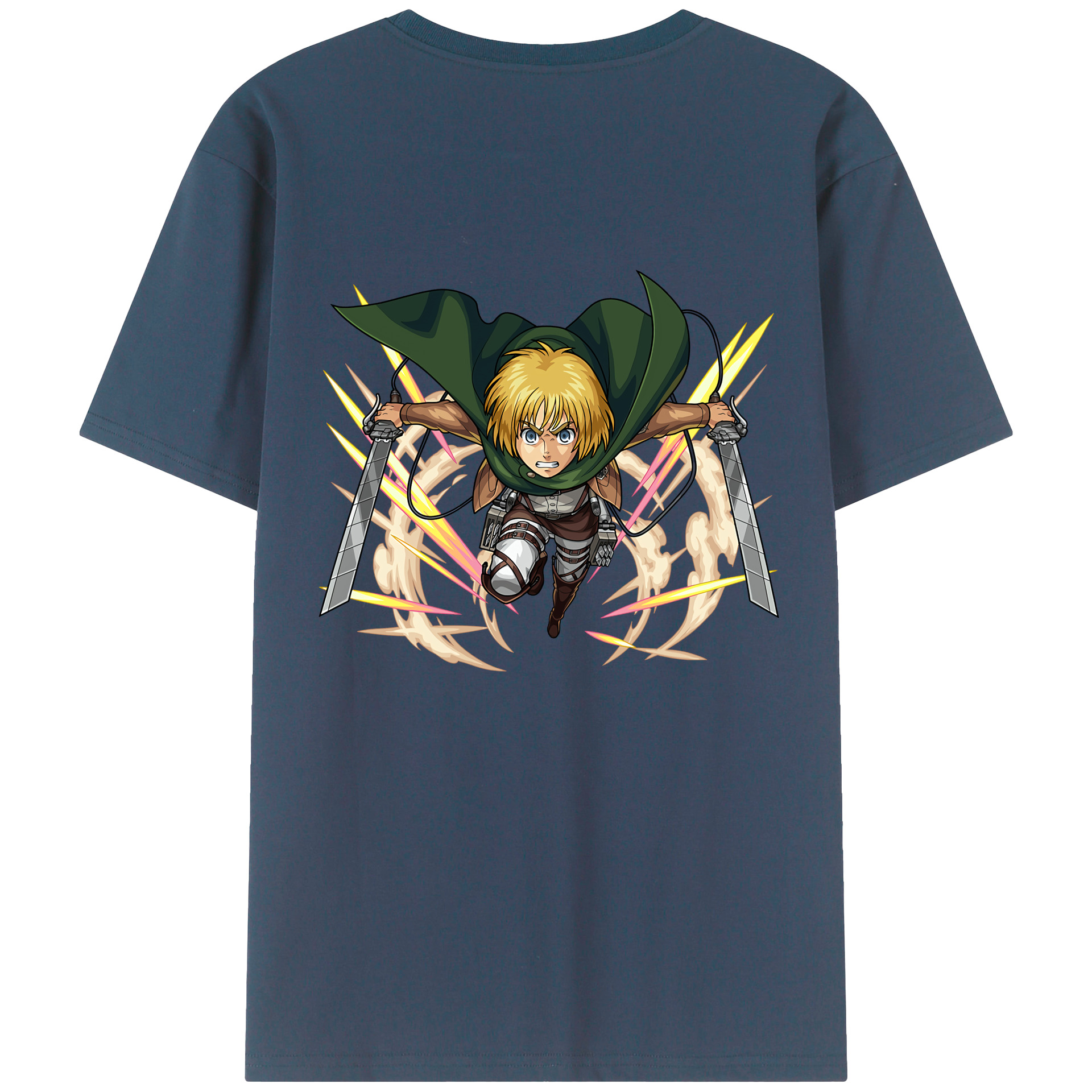（画像用） 進撃の巨人 アルミン·アルレルト Attack on Titan Armin Arlert レディース半袖Tシャツ(バックプリント)