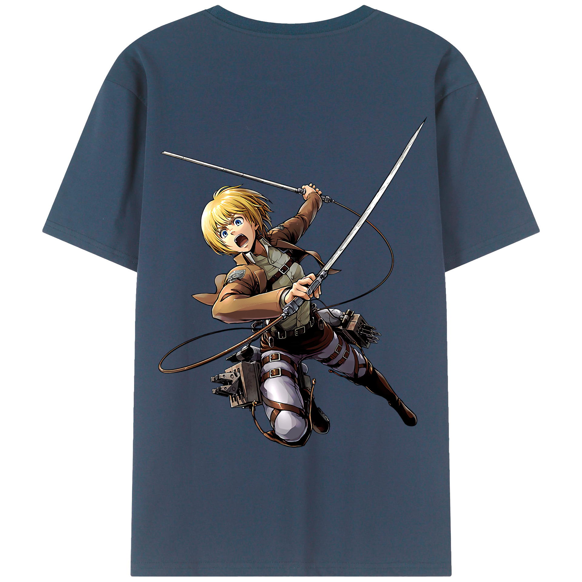 （画像用） 進撃の巨人 アルミン·アルレルト Attack on Titan Armin Arlert レディース半袖Tシャツ(バックプリント)
