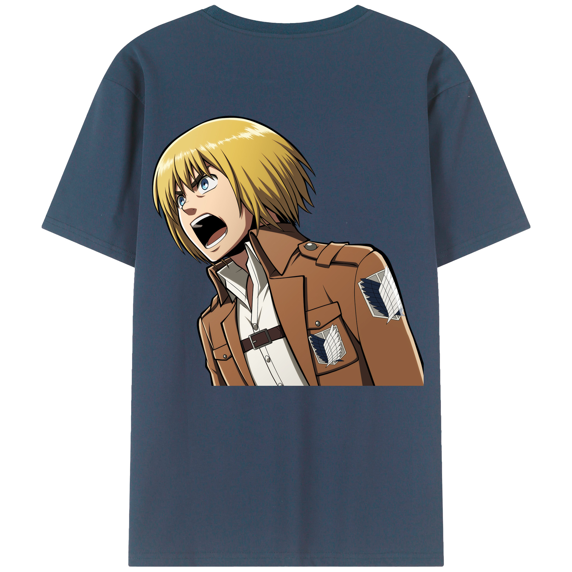 （画像用） 進撃の巨人 アルミン·アルレルト Attack on Titan Armin Arlert レディース半袖Tシャツ(バックプリント)