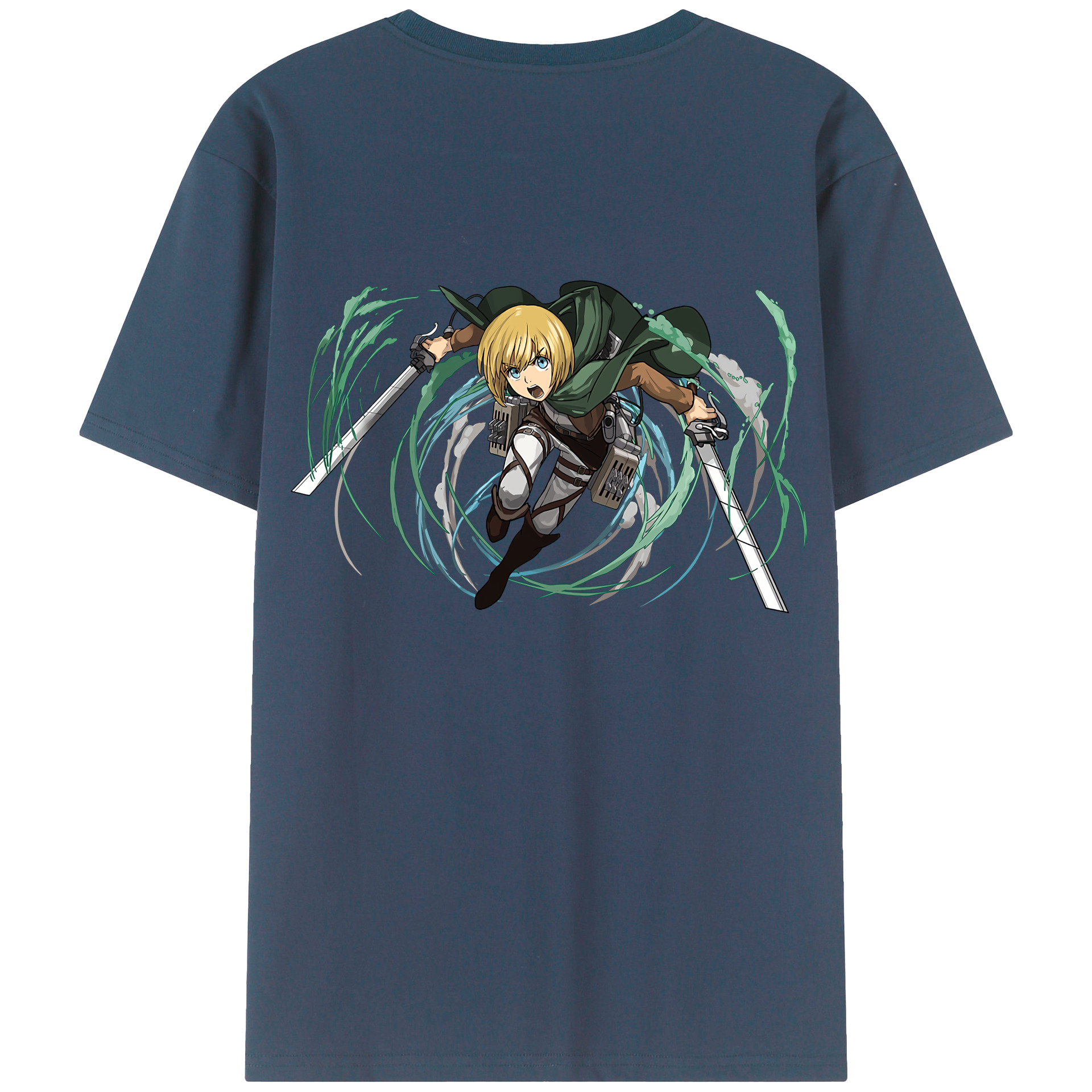 （画像用） 進撃の巨人 アルミン·アルレルト Attack on Titan Armin Arlert レディース半袖Tシャツ(バックプリント)