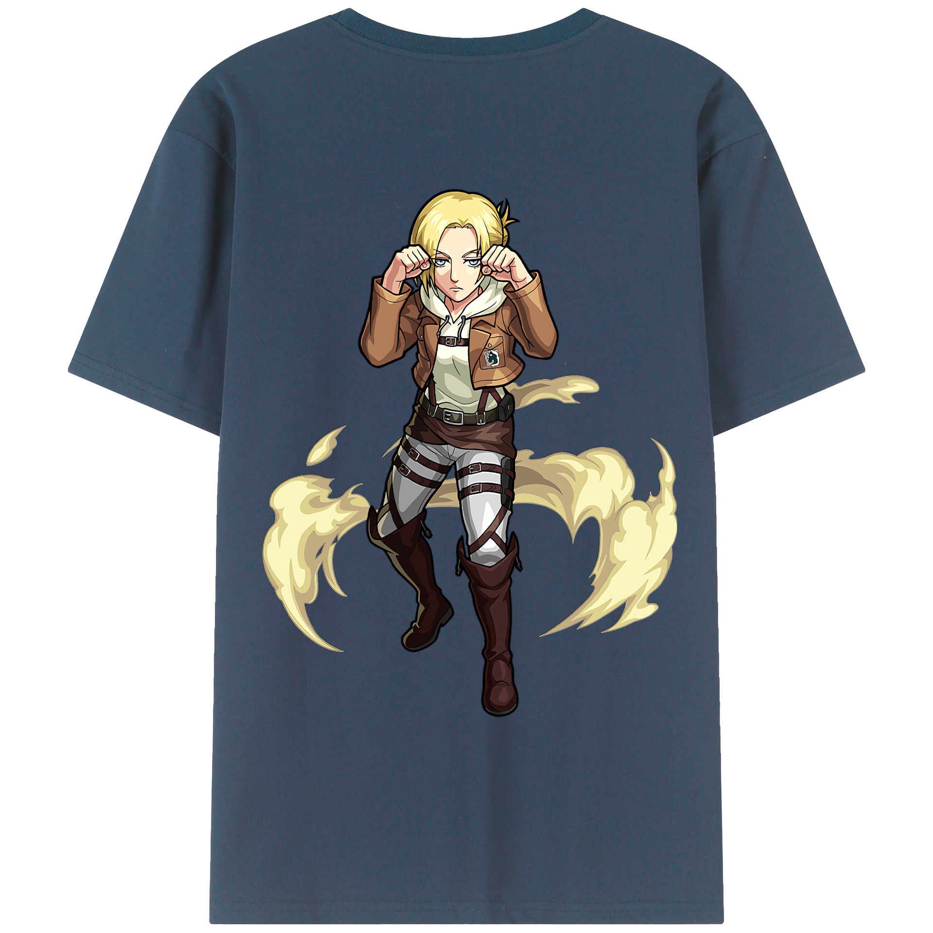 （画像用） 進撃の巨人 アニ・レオンハート Attack on Titan Annie Leonhart レディース半袖Tシャツ(バックプリント)