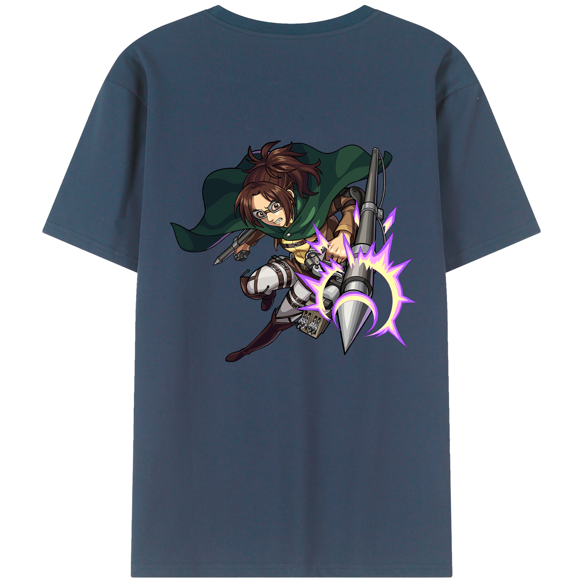 （画像用） 進撃の巨人 ハンジ·ゾエ Attack on Titan Hanji Zoe レディース半袖Tシャツ(バックプリント)