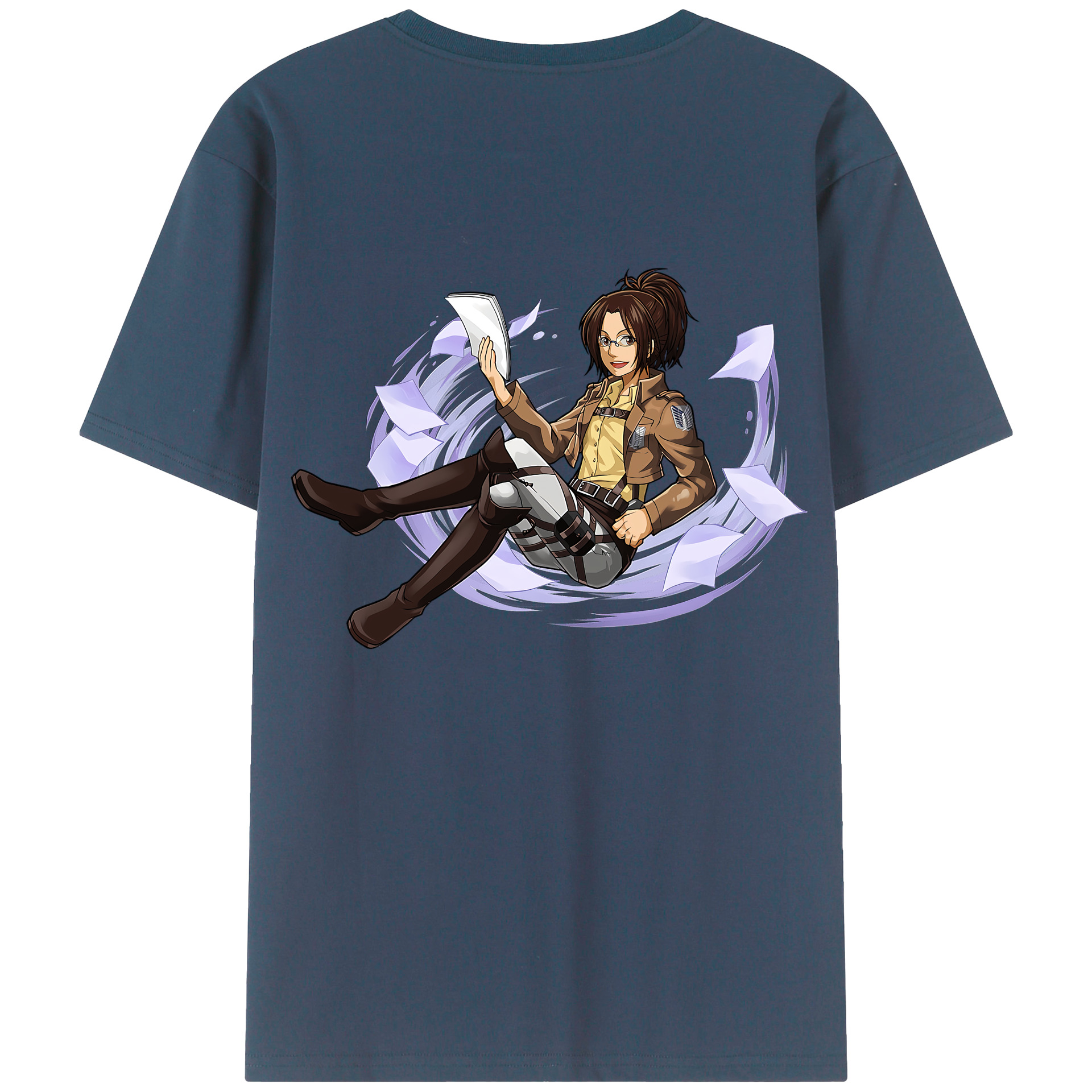 （画像用） 進撃の巨人 ハンジ·ゾエ Attack on Titan Hanji Zoe レディース半袖Tシャツ(バックプリント)