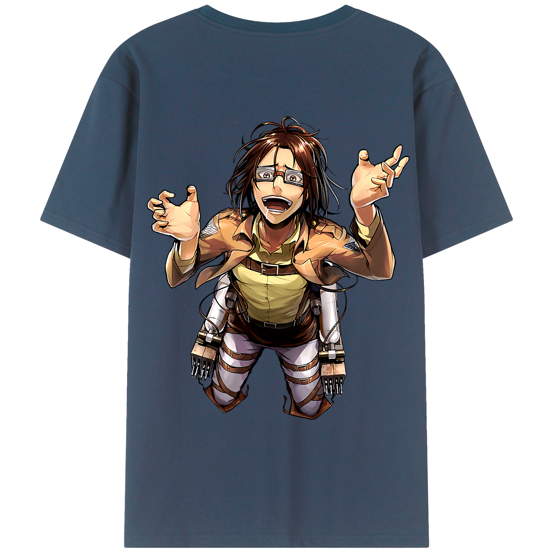 （画像用） 進撃の巨人 ハンジ·ゾエ Attack on Titan Hanji Zoe レディース半袖Tシャツ(バックプリント)