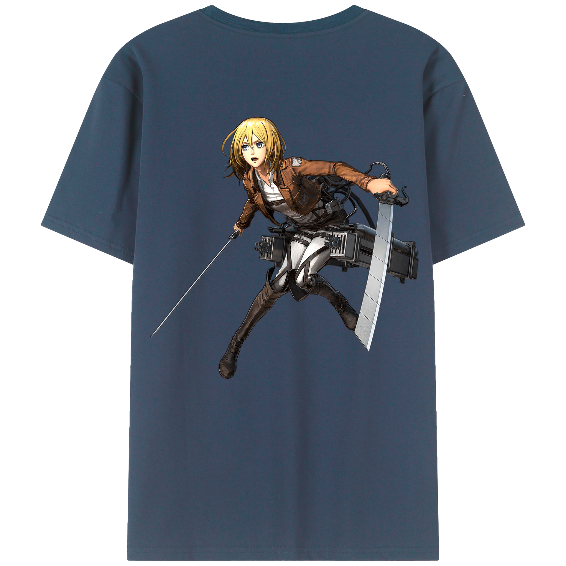 （画像用） 進撃の巨人 クリスタ·レンズ Attack on Titan Christa Lenz レディース半袖Tシャツ(バックプリント)